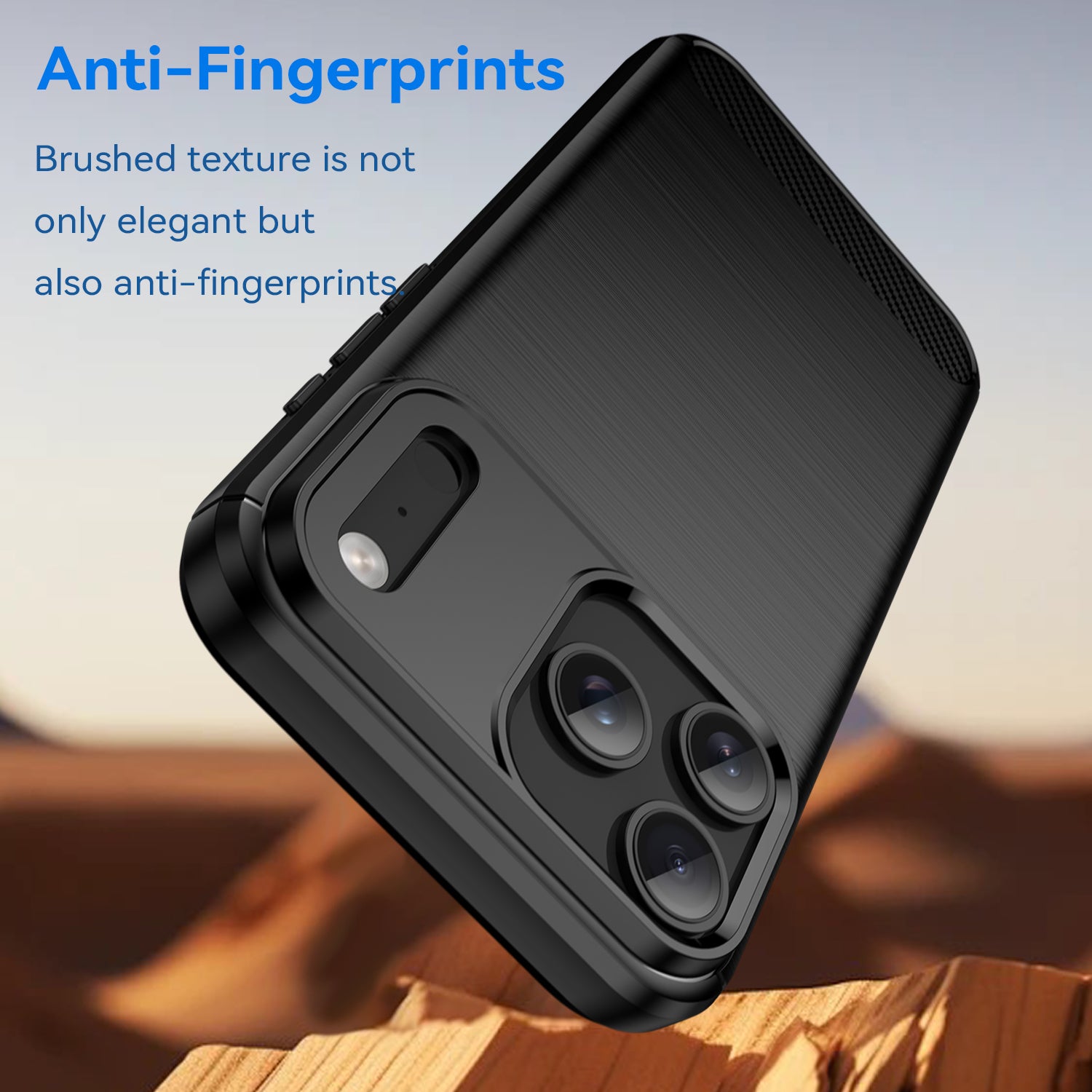 iPhone 17 Pro Max Carbon Fibre TPU Case Slim Shockproof Cover Black