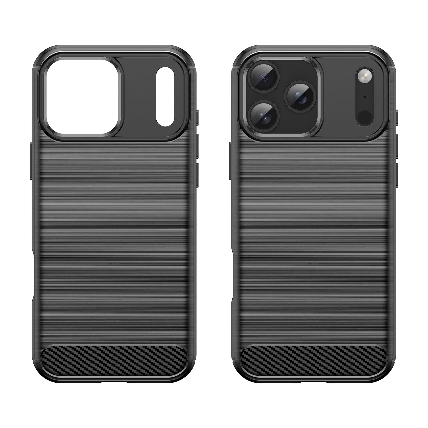 iPhone 17 Pro Max Carbon Fibre TPU Case Slim Shockproof Cover Black