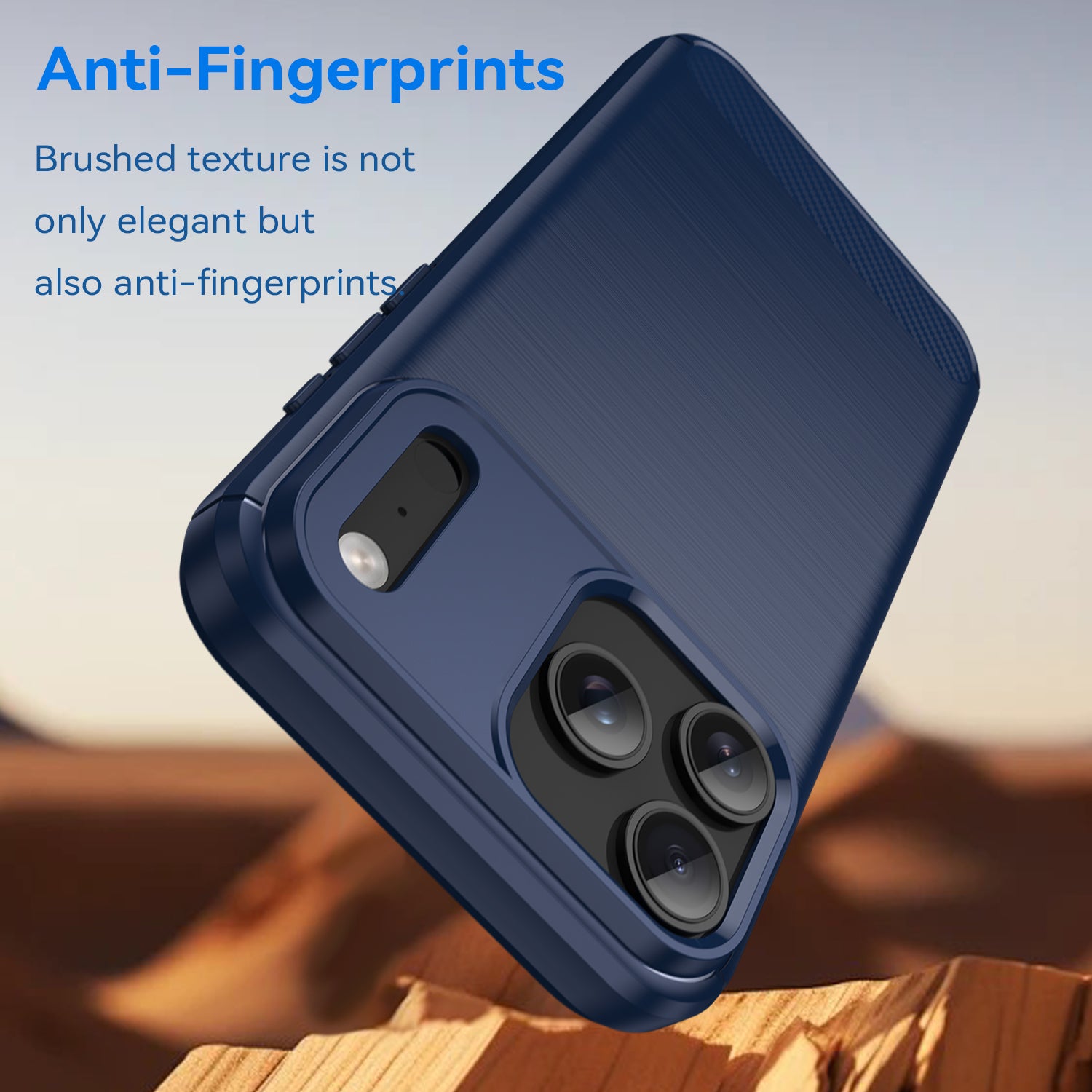 iPhone 17 Pro Max Carbon Fibre TPU Case Slim Shockproof Cover Navy