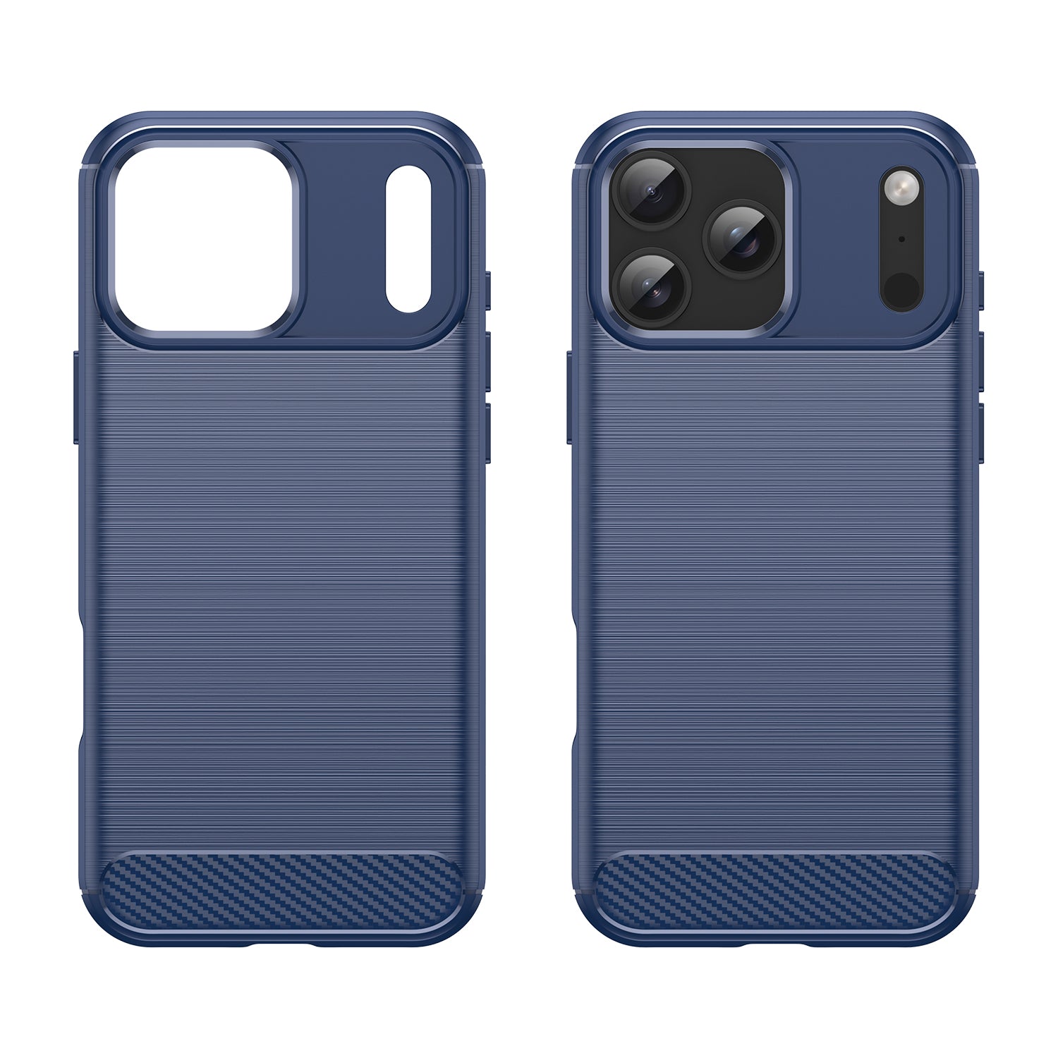 iPhone 17 Pro Max Carbon Fibre TPU Case Slim Shockproof Cover Navy