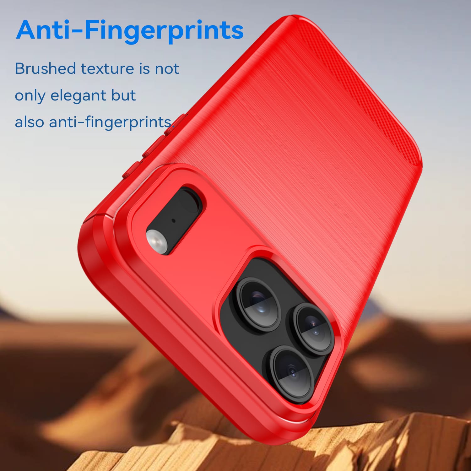 iPhone 17 Pro Max Carbon Fibre TPU Case Slim Shockproof Cover Red