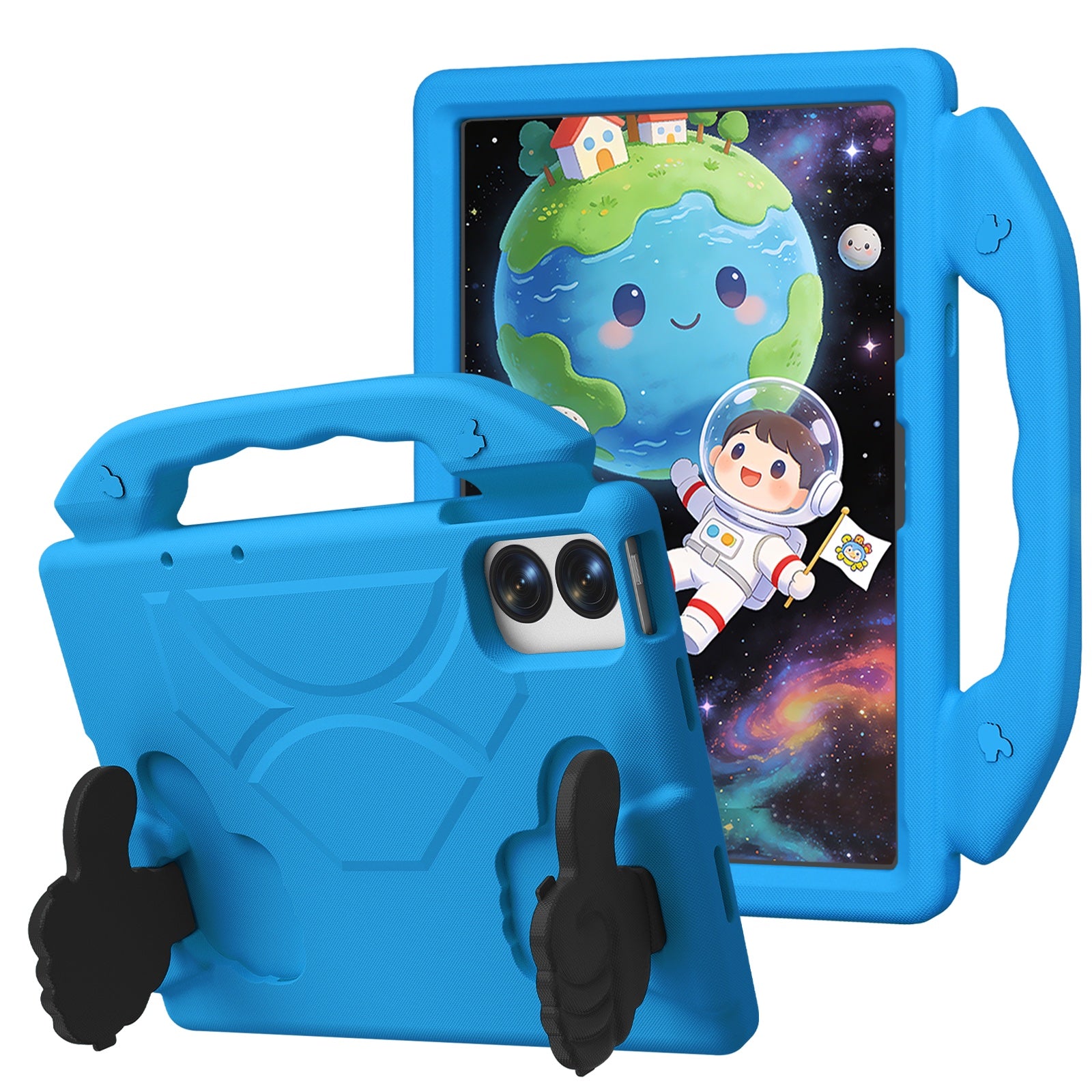 Lenovo Idea Tab Plus 12.1 2025 TB361FU Kids EVA Shockproof Thumb Stand Case (Blue)