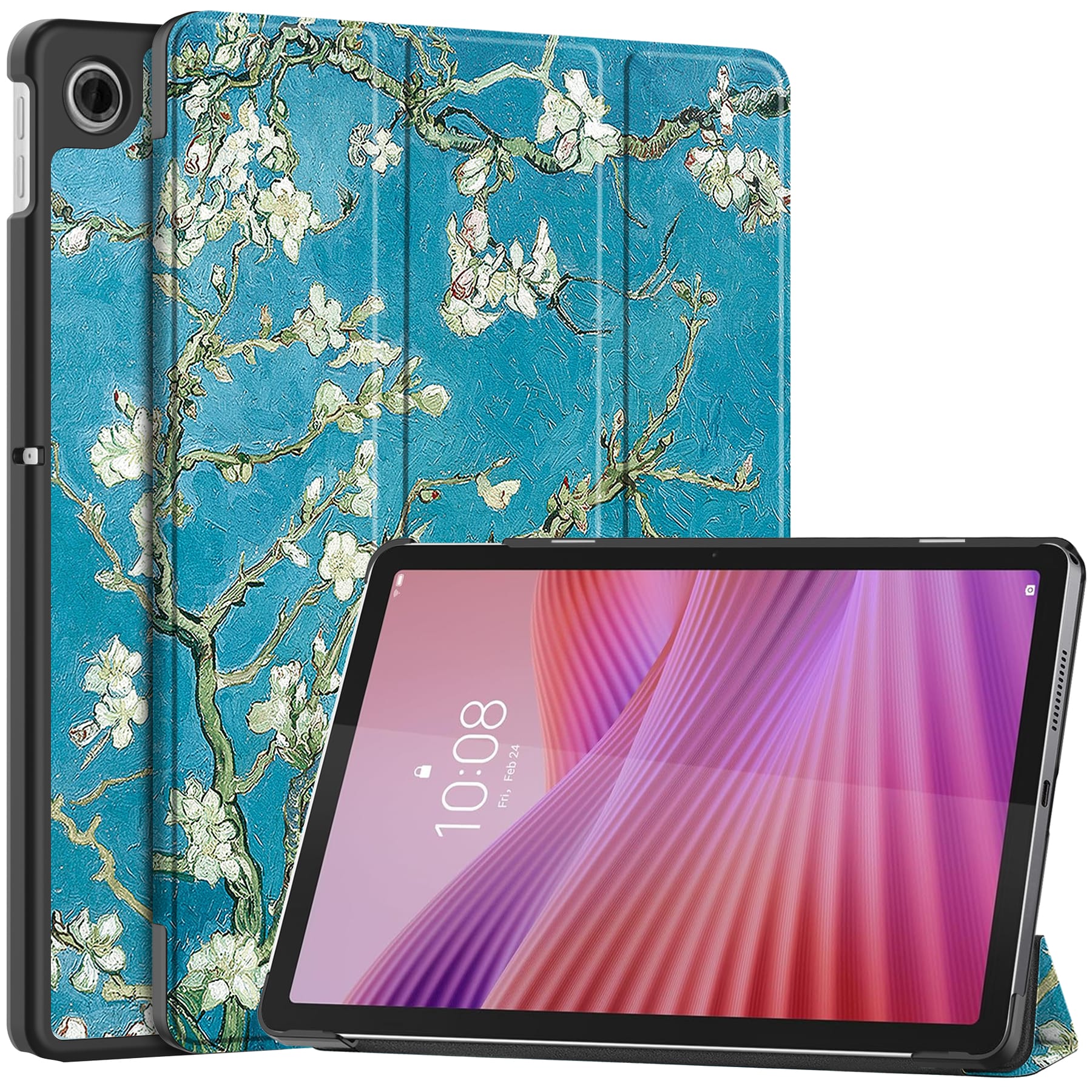 Lenovo Tab 10.1" 2025 TB311 Designer Tri-Fold Case (Plum Tree)