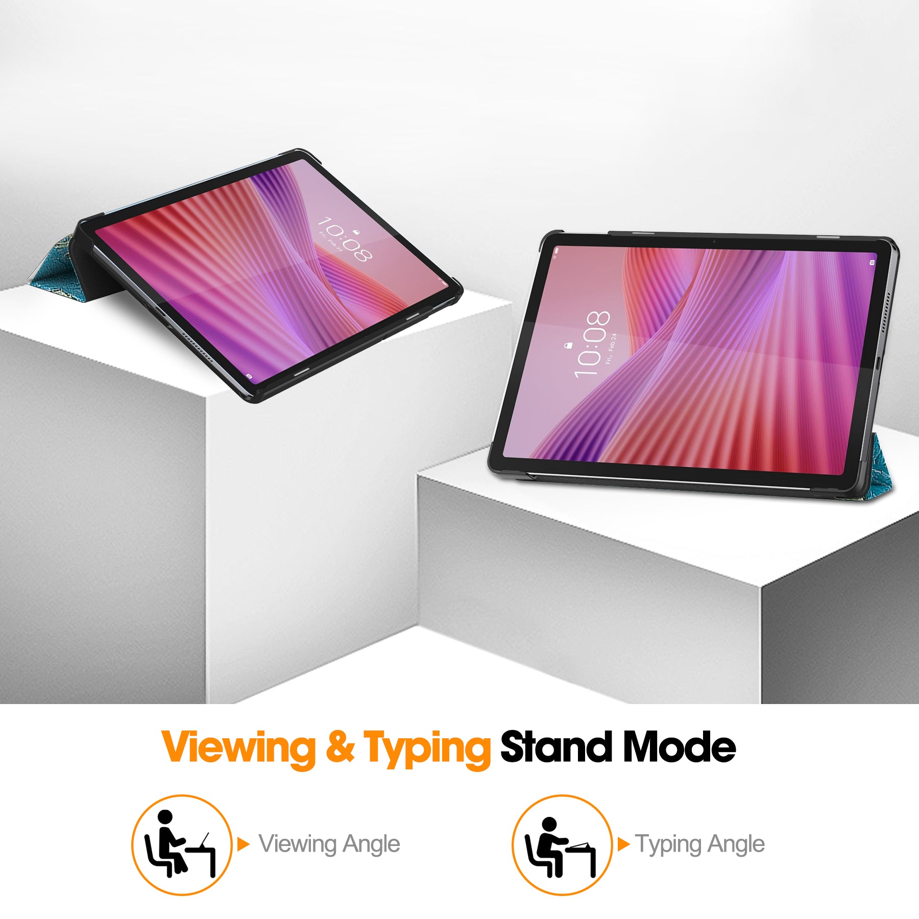 Lenovo Tab 10.1" 2025 TB311 Designer Tri-Fold Case (Plum Tree)