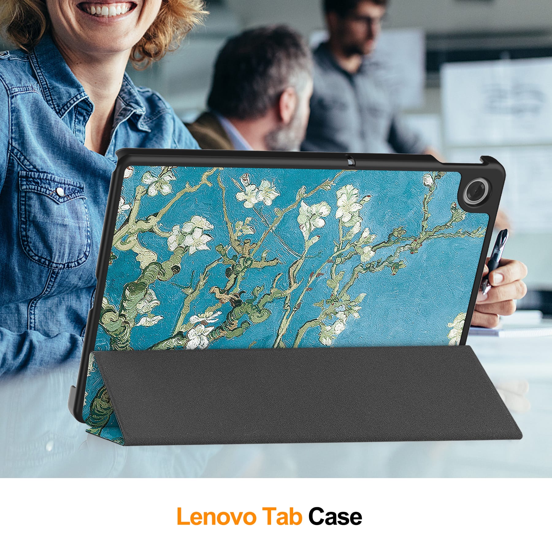 Lenovo Tab 10.1" 2025 TB311 Designer Tri-Fold Case (Plum Tree)