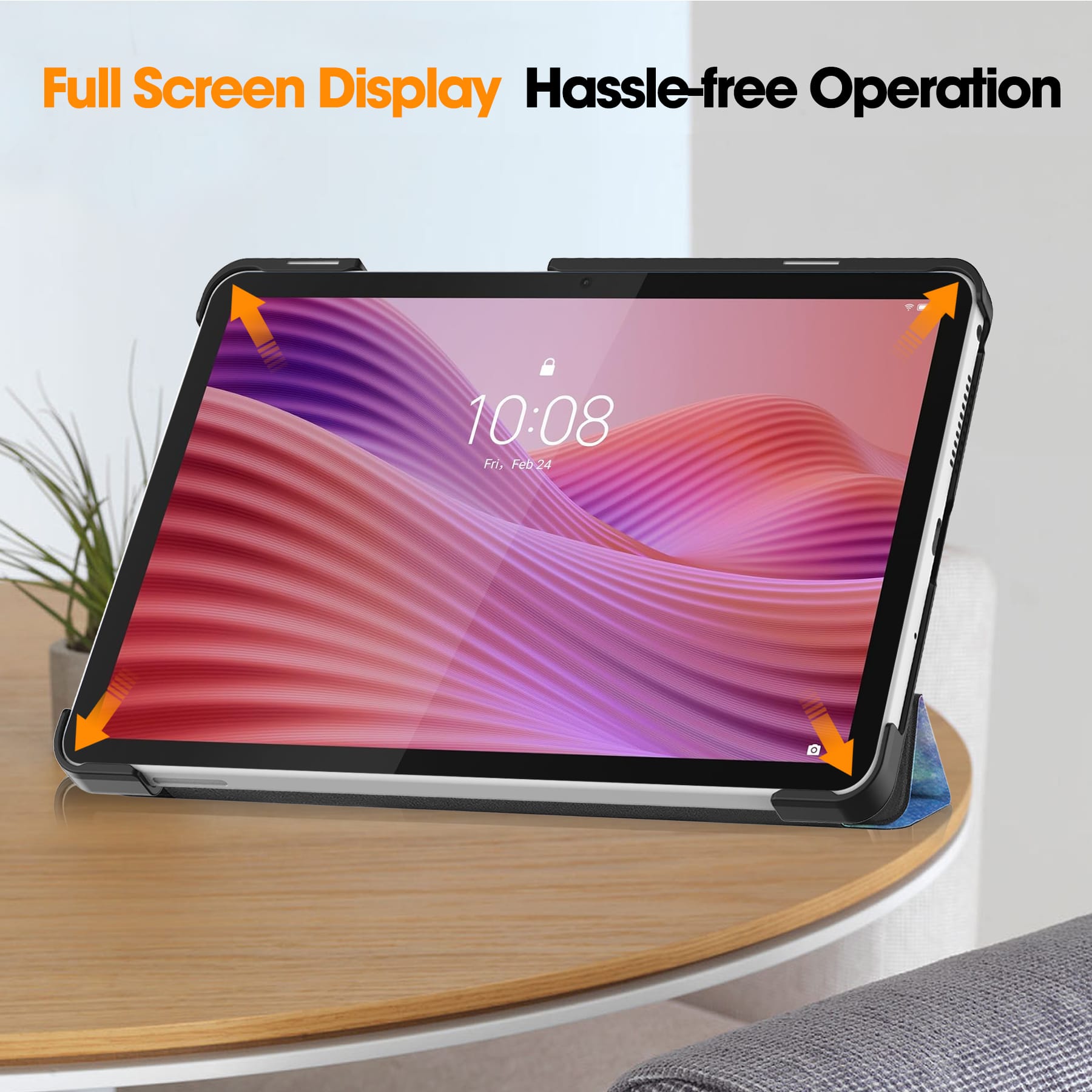 Lenovo Tab One 8.7" TB305 Designer Tri-Fold Case (Galaxy)