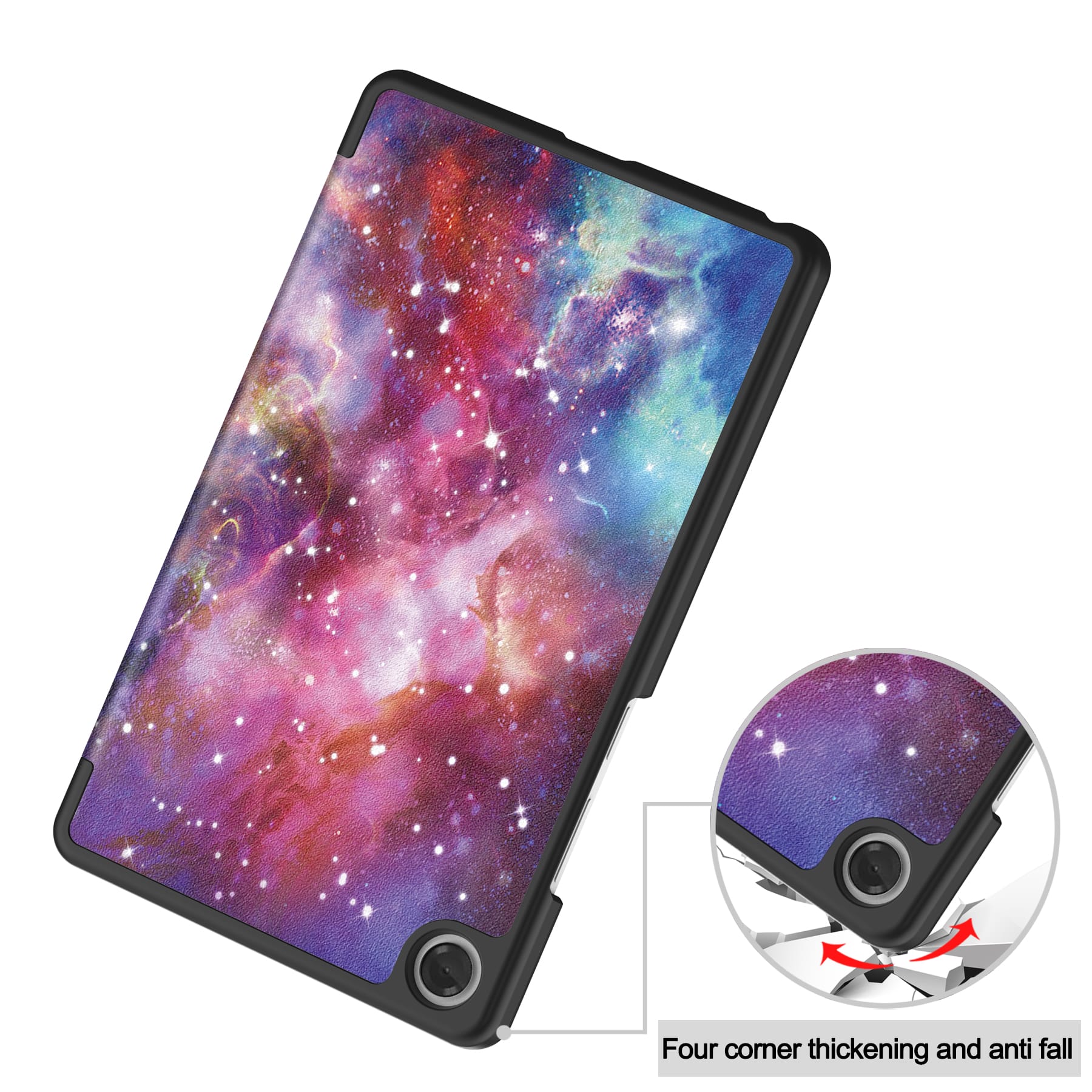 Lenovo Tab One 8.7" TB305 Designer Tri-Fold Case (Galaxy)