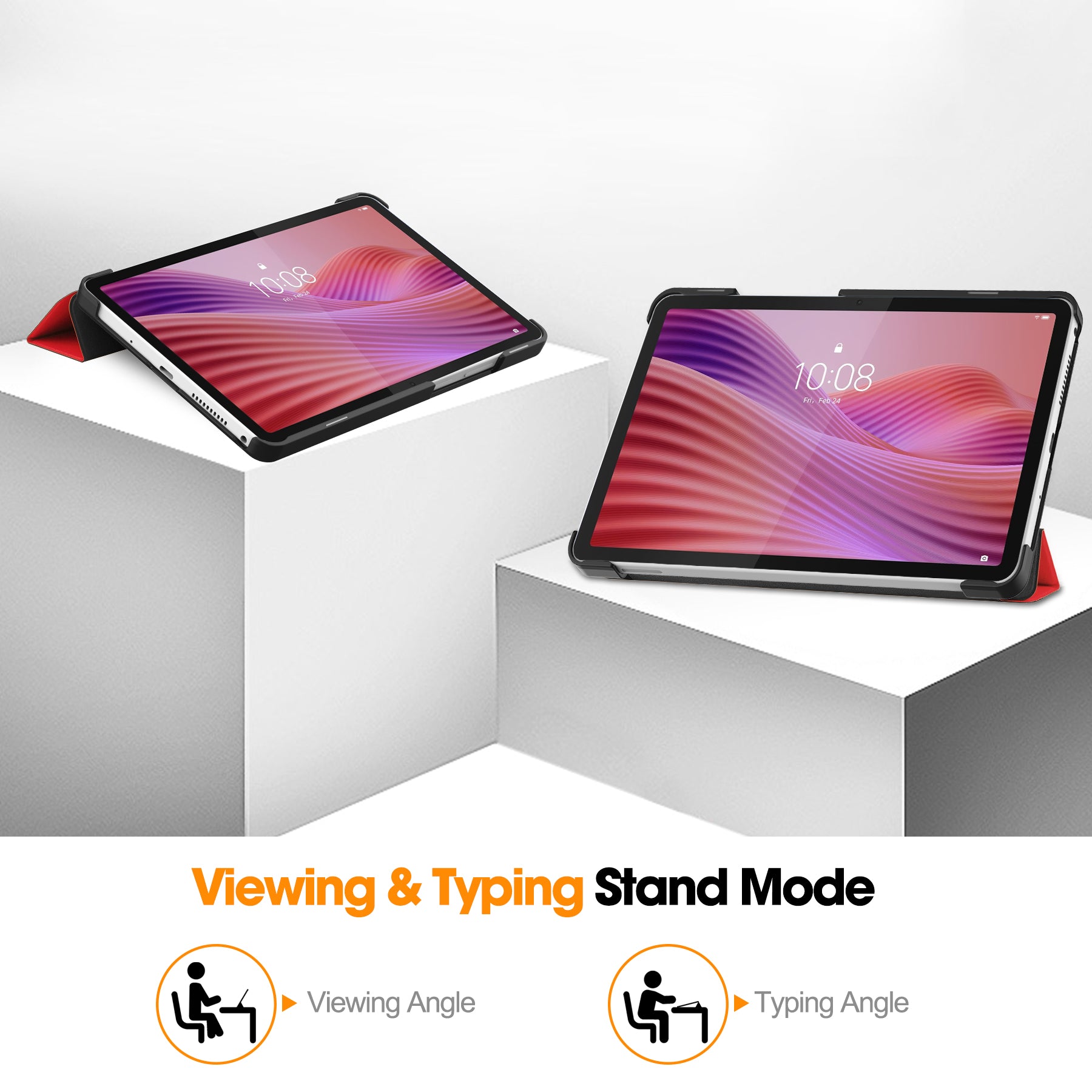 Lenovo Tab One 8.7" TB305 KST Tri-Fold Case (Red)