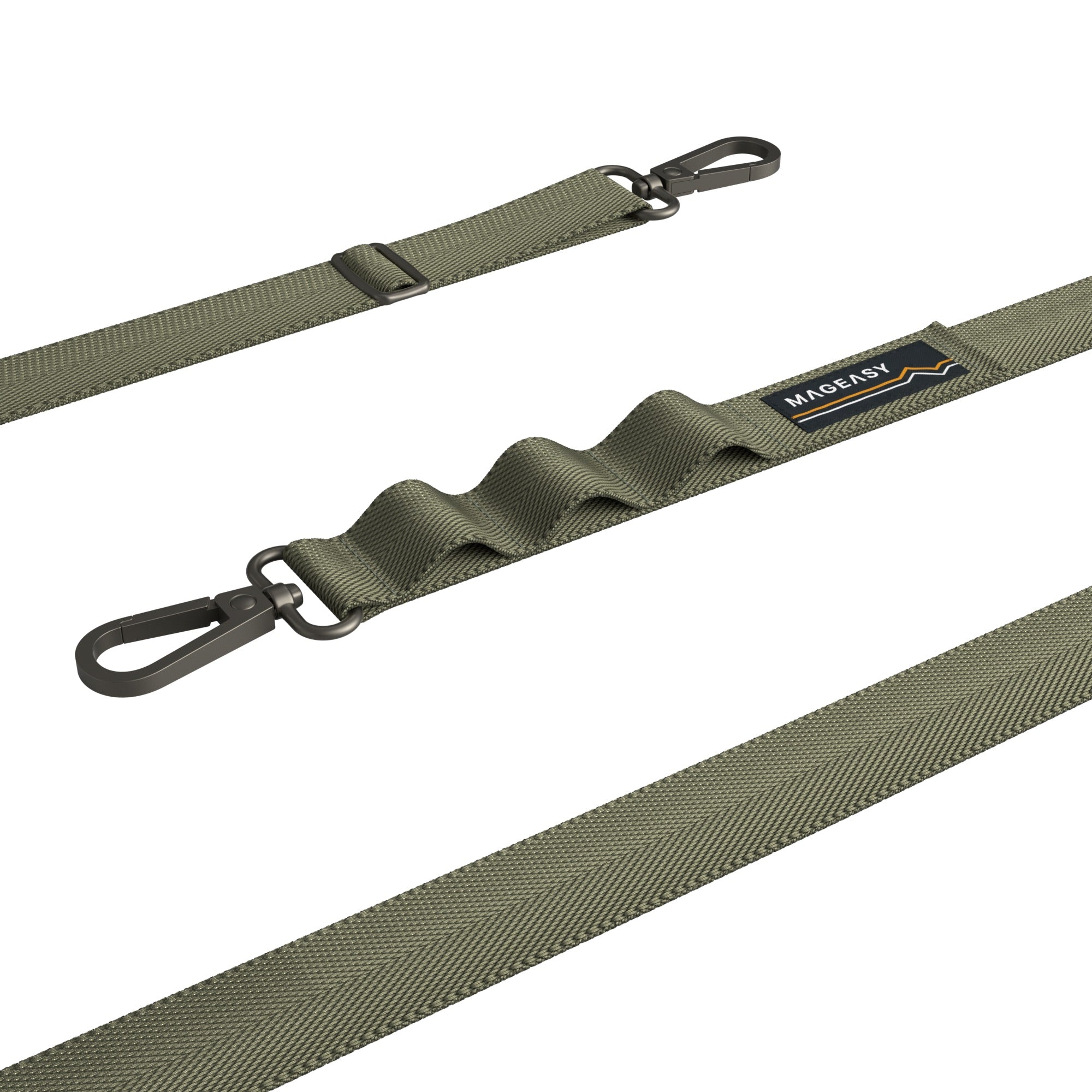 Mageasy 20mm Universal Crossbody Phone Strap with Strap Card – Army Green