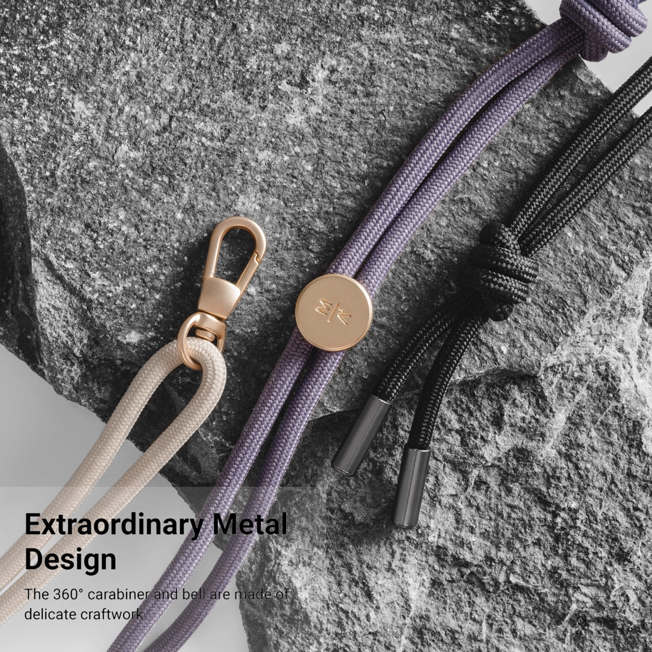 Mageasy 6mm Wrist Phone Strap with Strap Card – Adjustable Hand Strap - Beige