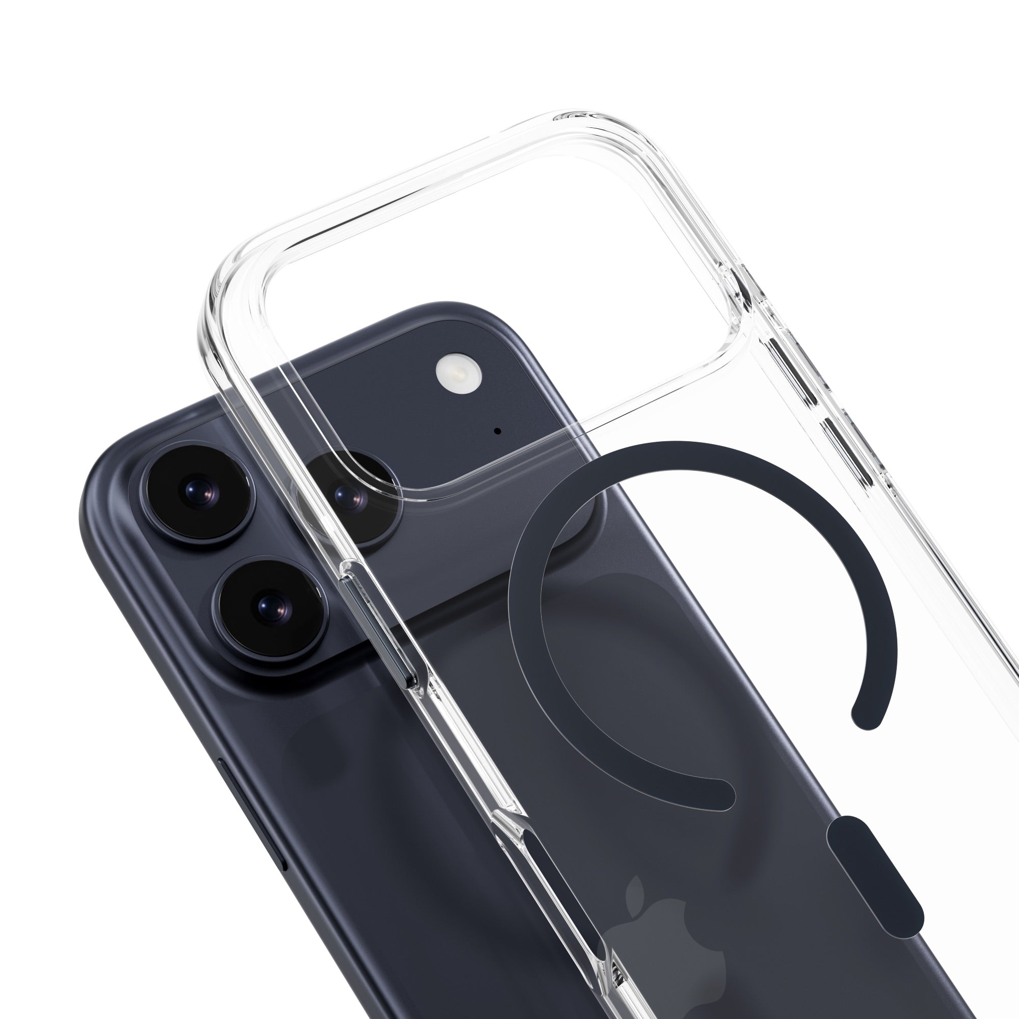MAGEASY Bright M for iPhone 17 Pro Anti-Yellowing MagSafe Case - Midnight Ring