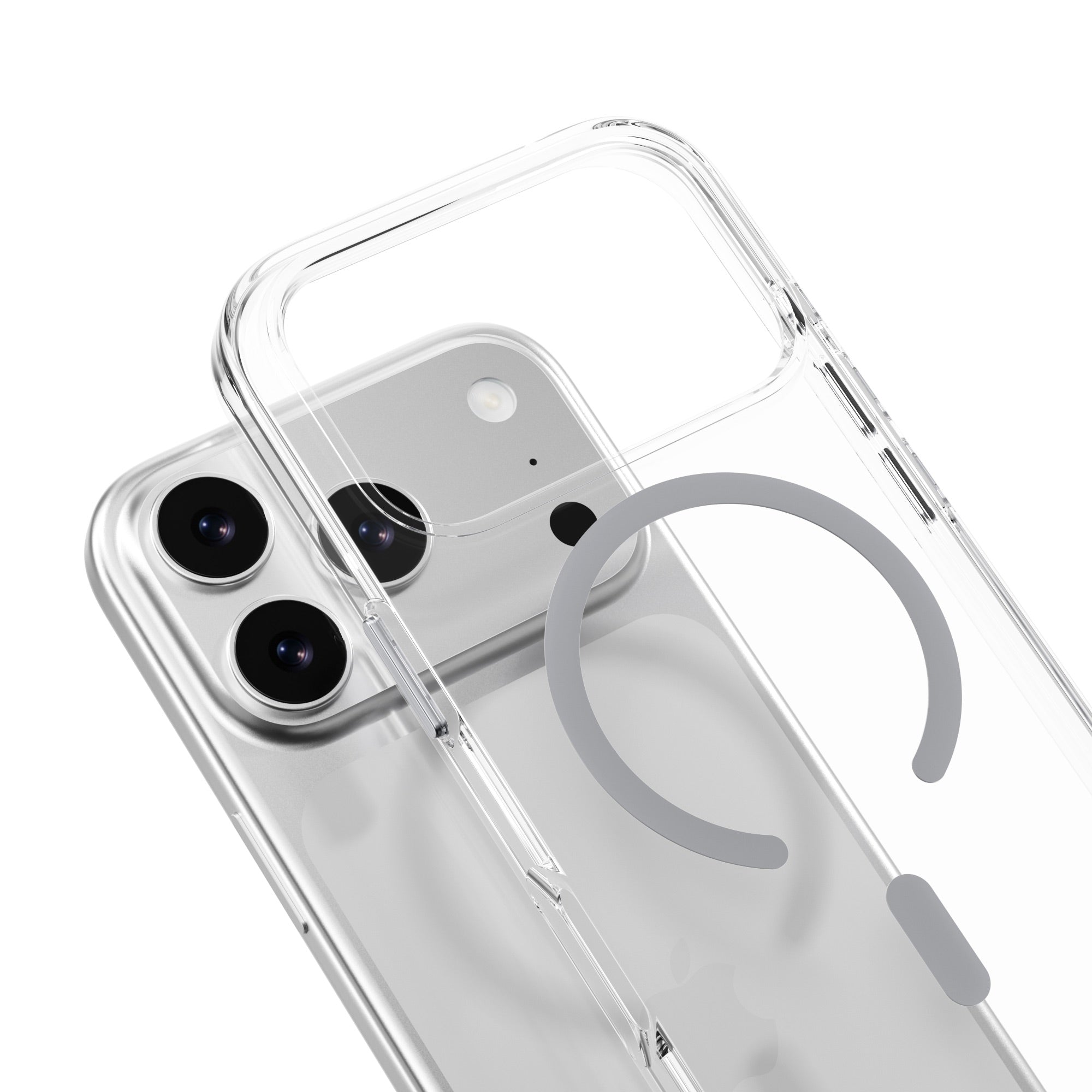 MAGEASY Bright M Anti-Yellowing MagSafe Case for iPhone 17 Pro - Mist Ring