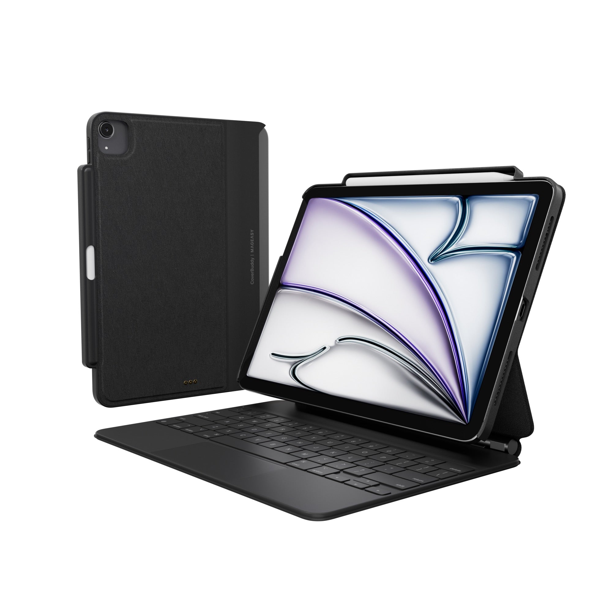 Mageasy CoverBuddy Magnetic Case with Graphene for iPad Air 11"– Magic Keyboard Compatible-White