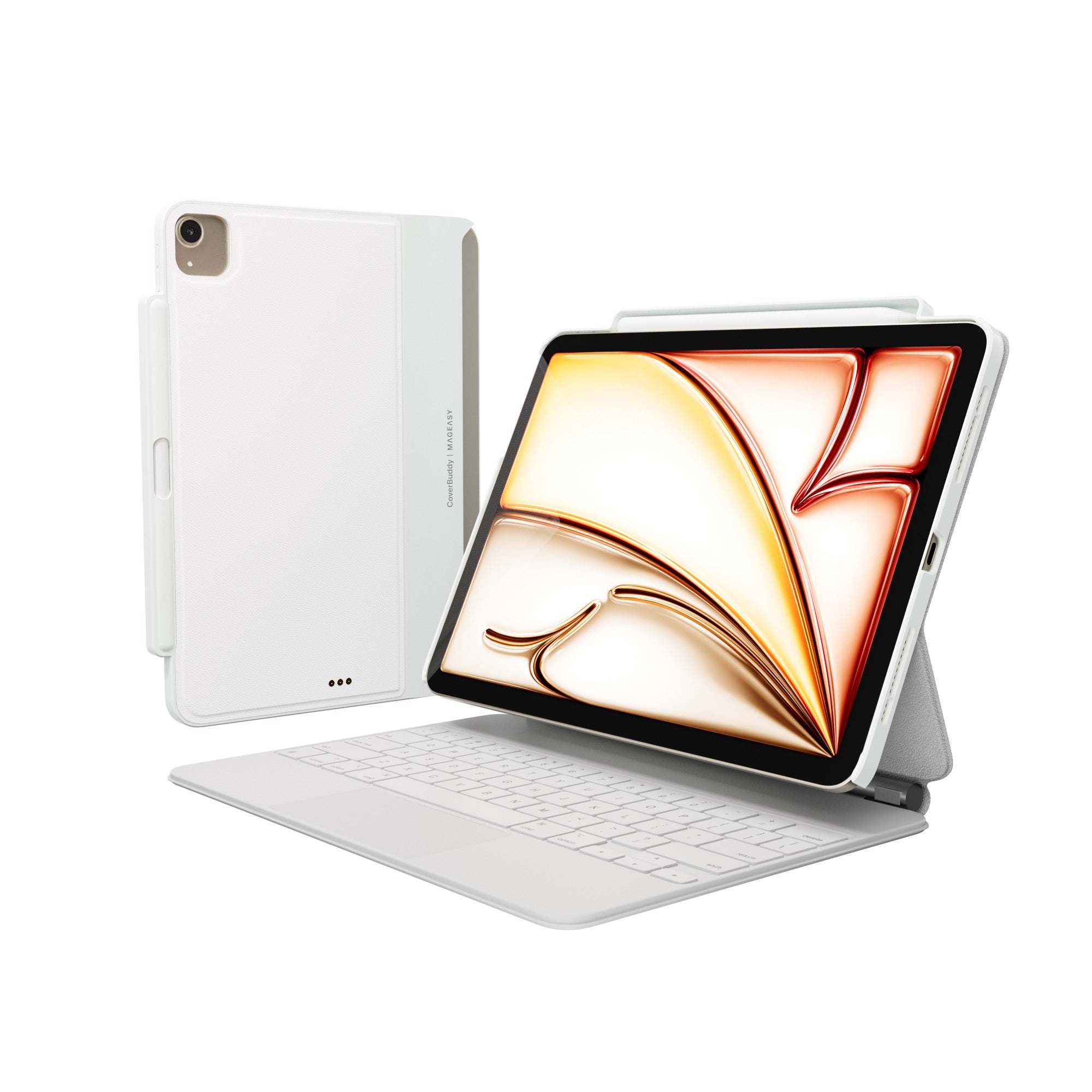 Mageasy CoverBuddy Magnetic Case with Graphene for iPad Air 11"– Magic Keyboard Compatible-Black