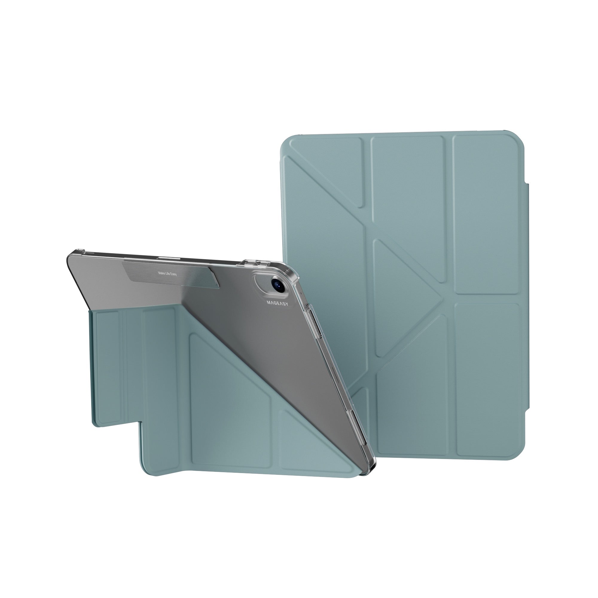 MAGEASY Facet Folding Folio Case for iPad Air 13" (M4/M3/M2, 2026-2024) - Exquisite Blue