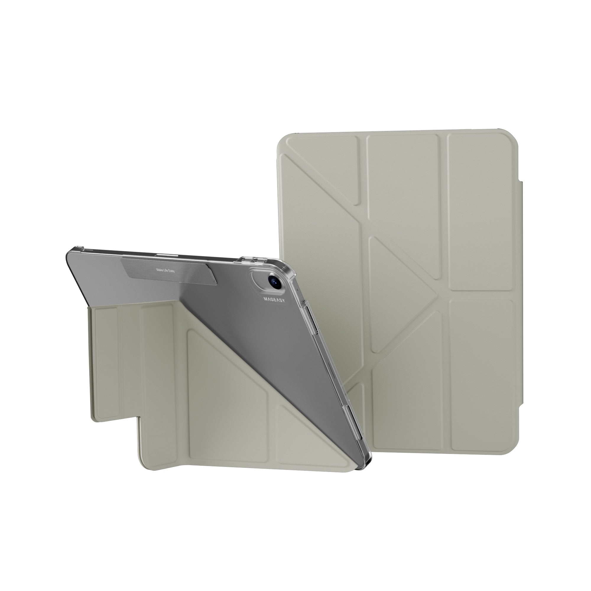 MAGEASY Facet Folding Folio Case for iPad Air 11" (M4/M3/M2, 2026-2024) - Gray Starlight