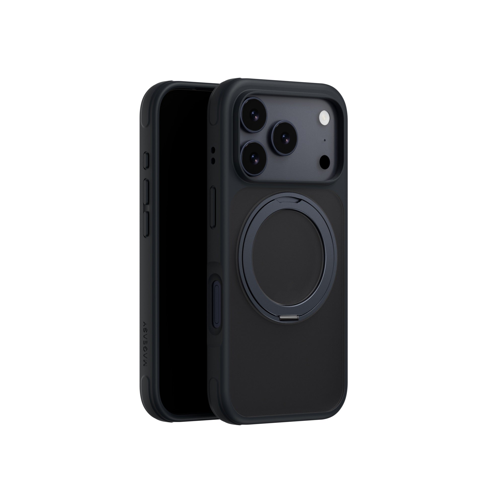 MAGEASY MagStand 360 M MagSafe Rotating Stand Case for iPhone 17 Pro - Midnight