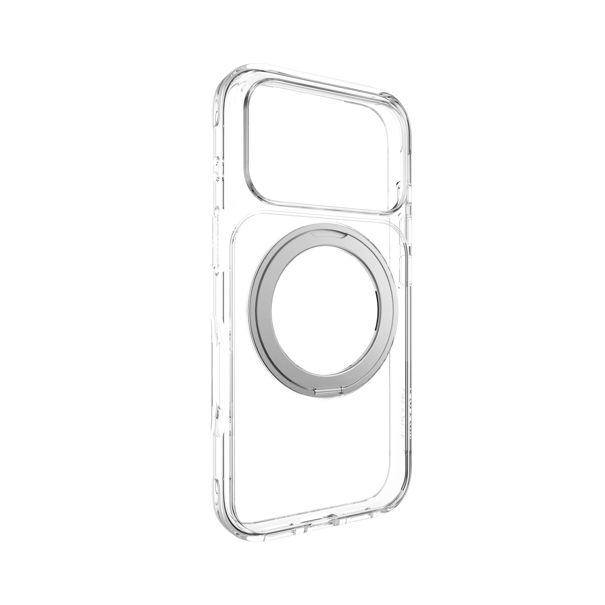 MAGEASY MagStand 360 M MagSafe Rotating Stand Case for iPhone 17 Pro - Transparent