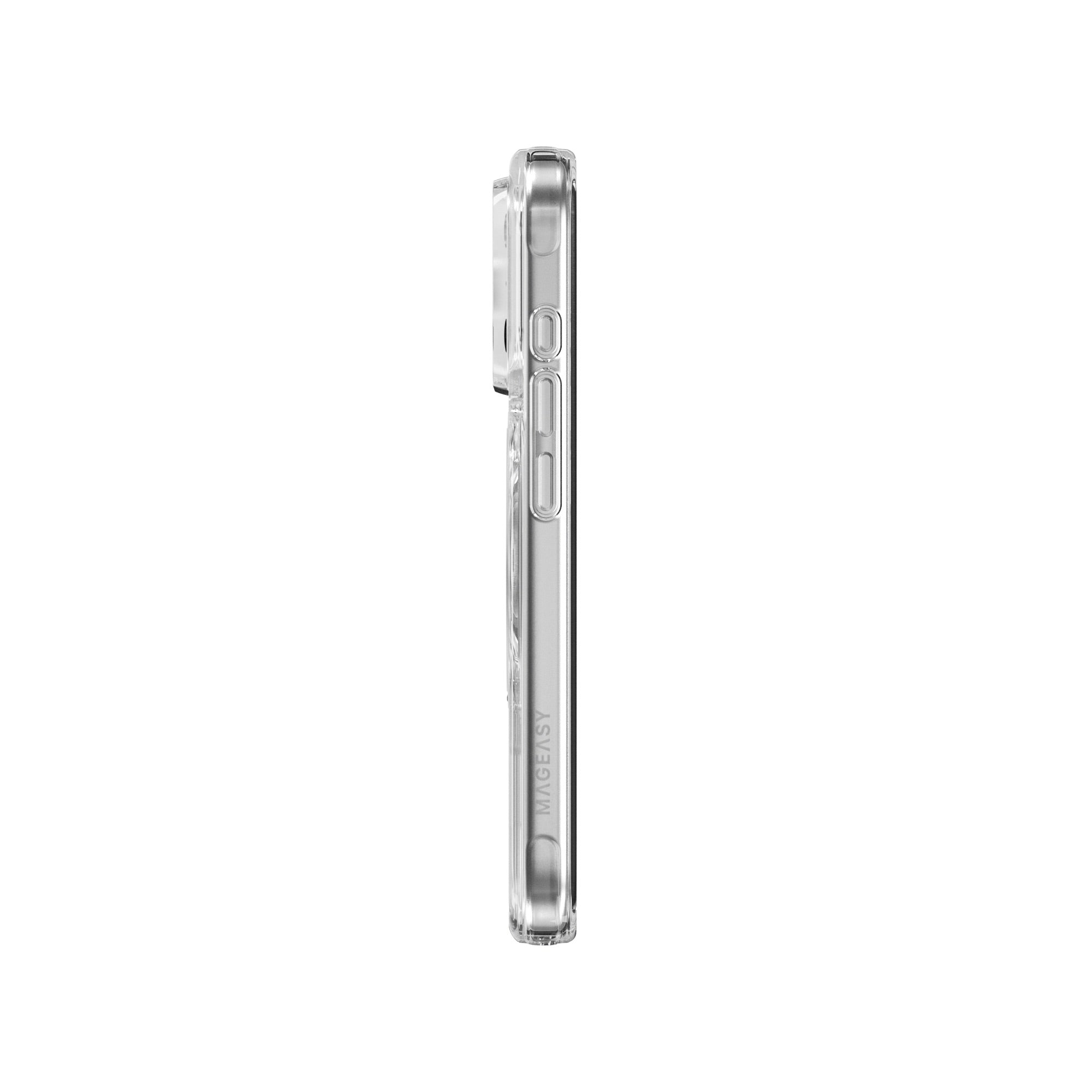 MAGEASY MagStand 360 M MagSafe Rotating Stand Case for iPhone 17 Pro - Transparent