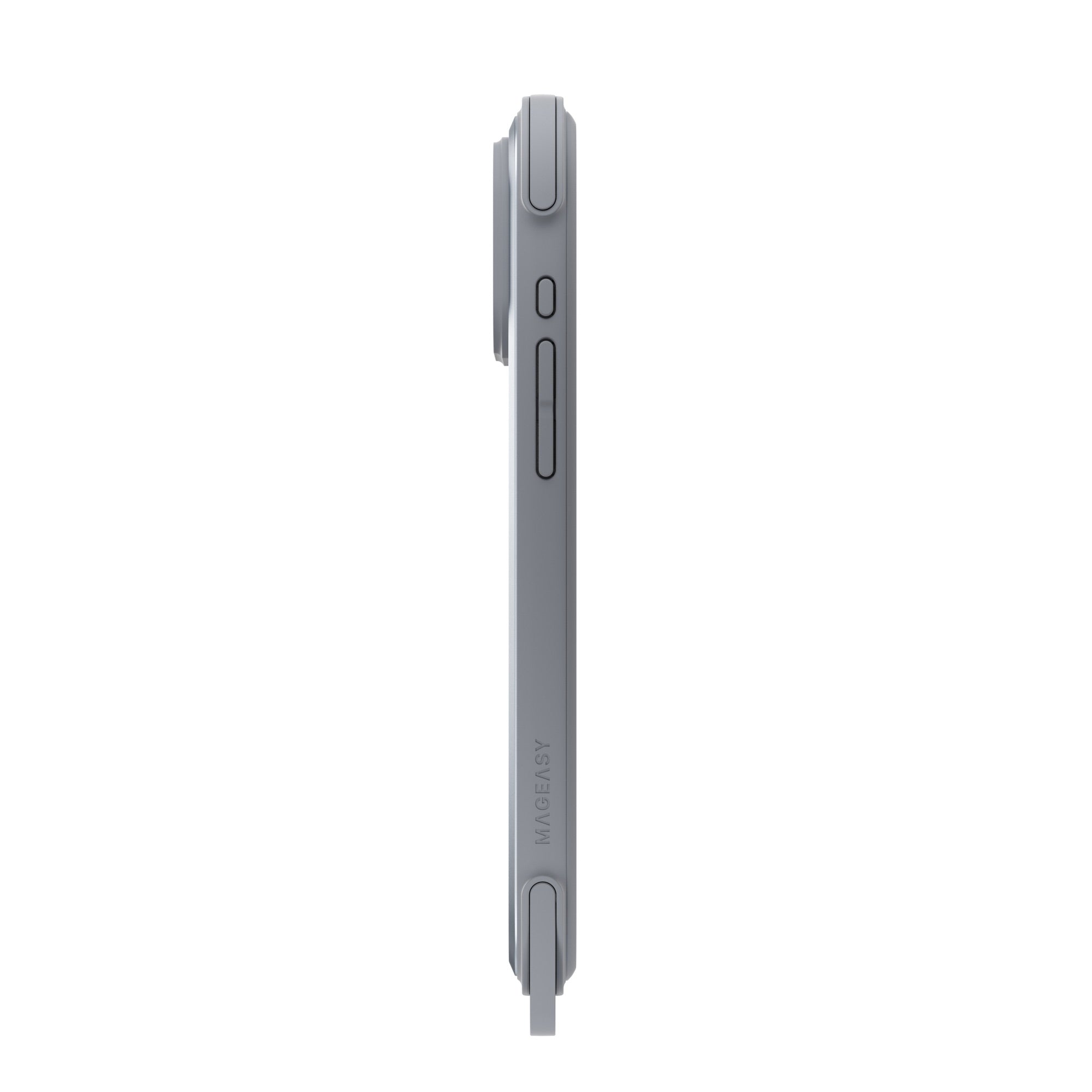 MAGEASY Odyssey Strap M MagSafe Rugged Lanyard Case - iPhone 17 Pro Max - Mist/Concrete Gray