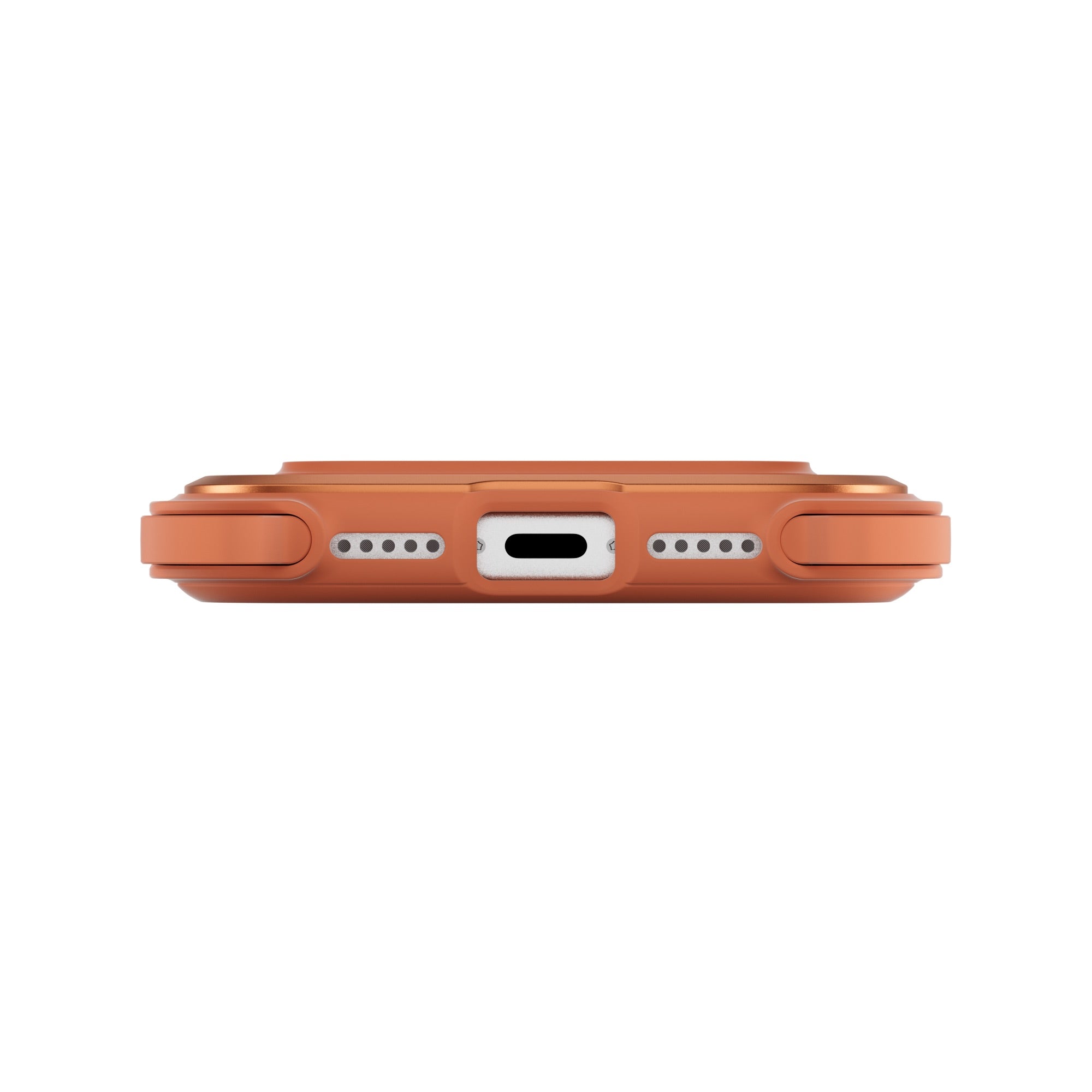 MAGEASY Odyssey Strap M for iPhone 17 Pro MagSafe Rugged Lanyard Case - Coral/Orange