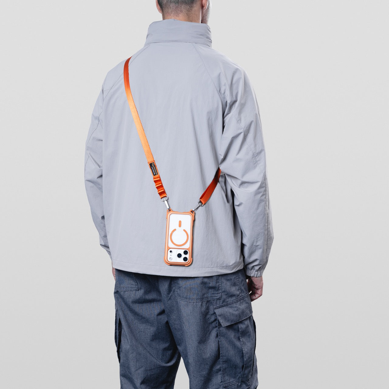 MAGEASY Odyssey Strap M for iPhone 17 Pro MagSafe Rugged Lanyard Case - Coral/Orange