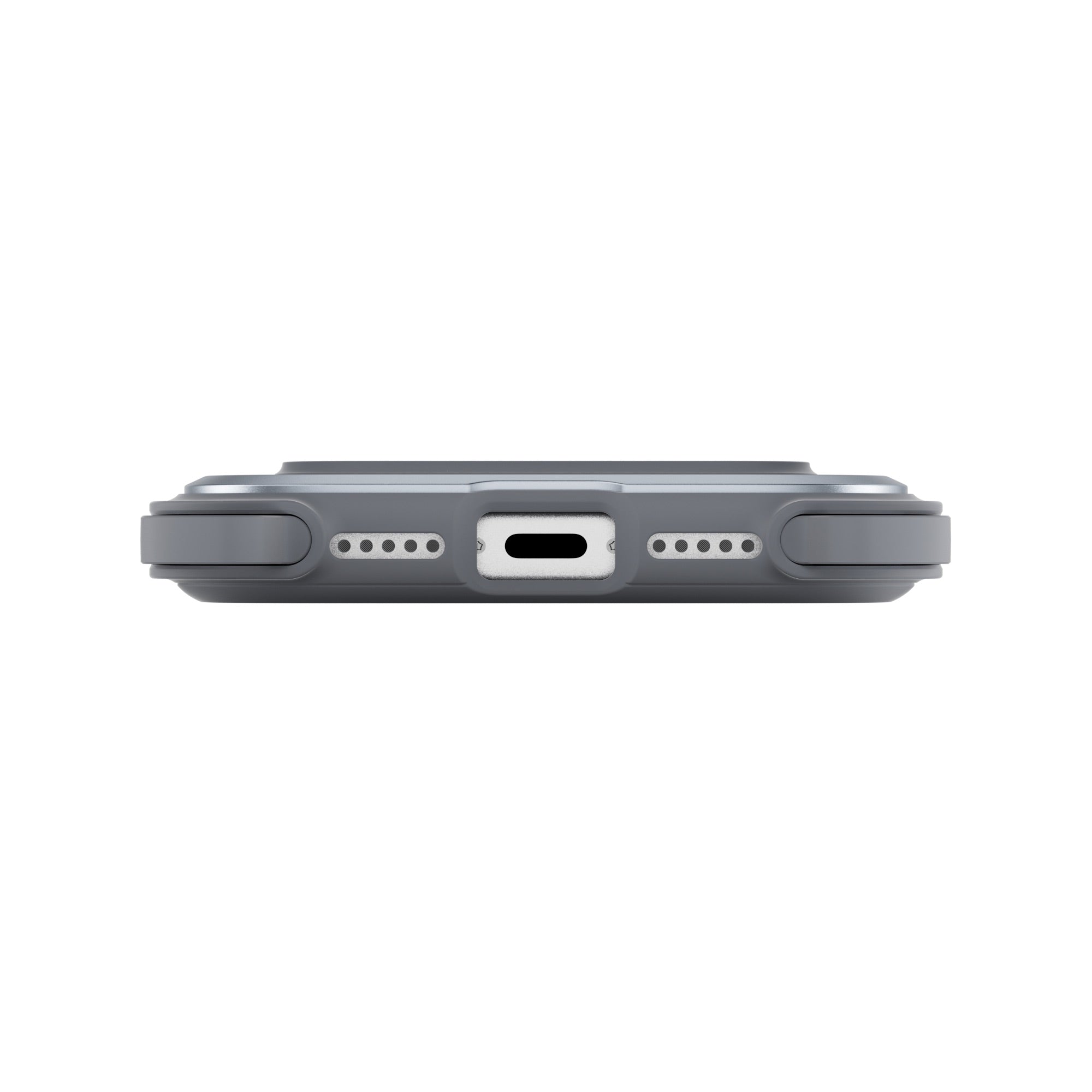 MAGEASY Odyssey Strap M for iPhone 17 Pro MagSafe Rugged Lanyard Case - Mist/Concrete Gray