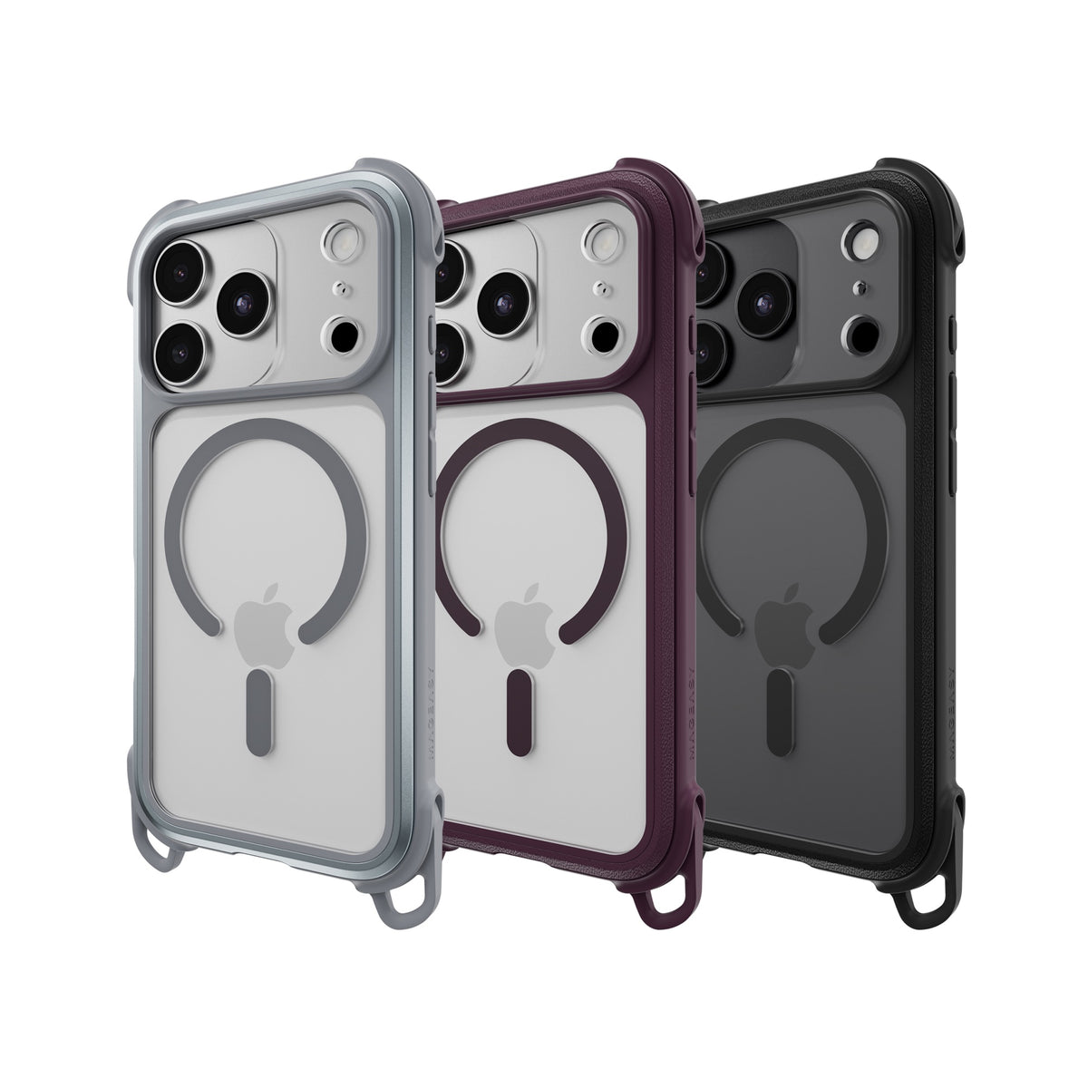 MAGEASY Odyssey Strap M for iPhone 18 Pro Max / 17 Pro Max Rugged Lanyard Case - Nebula/Purple