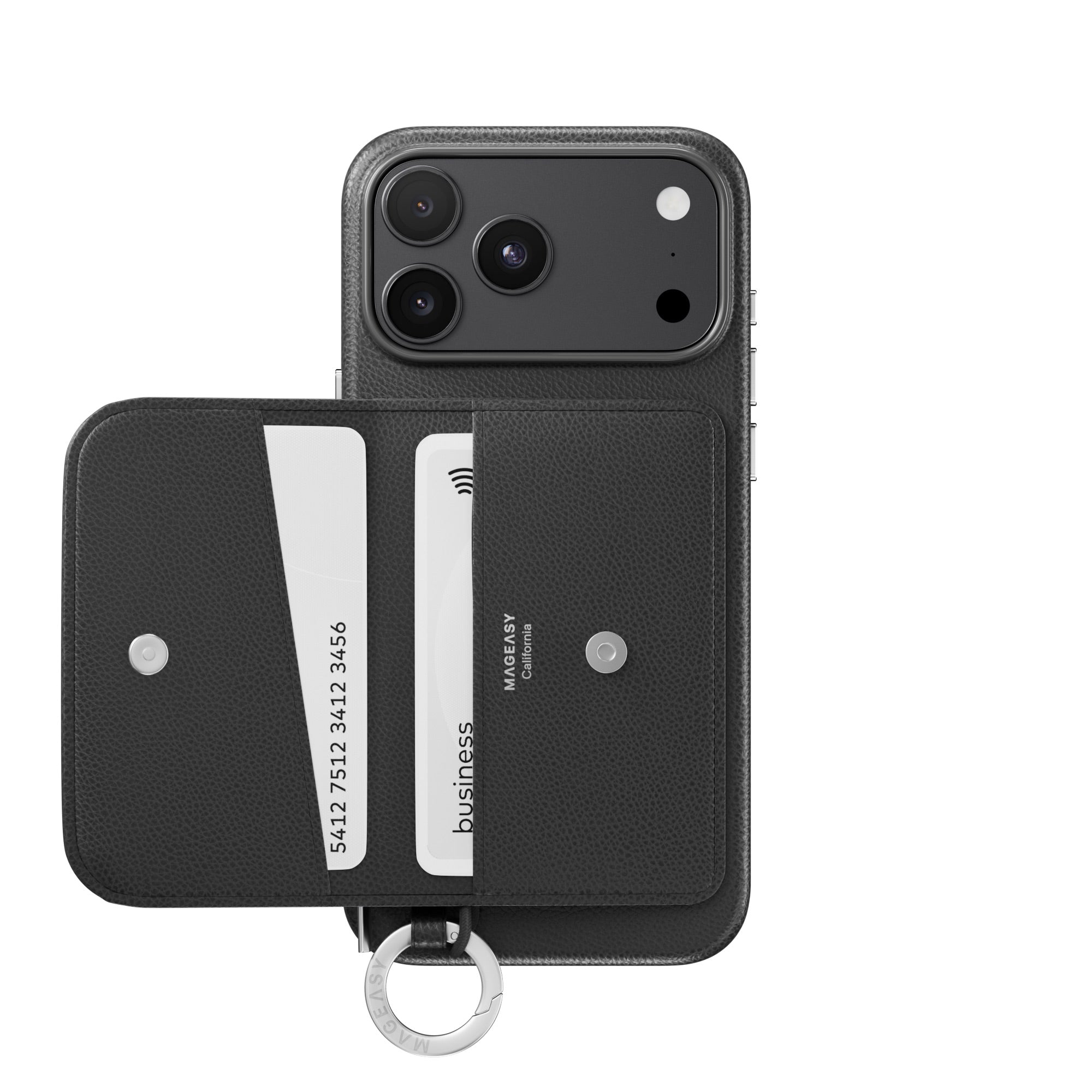 iPhone 18 Pro / Pro Max & 17 Pro / Pro Max MAGEASY Pouch M MagSafe Wallet Case with Lanyard