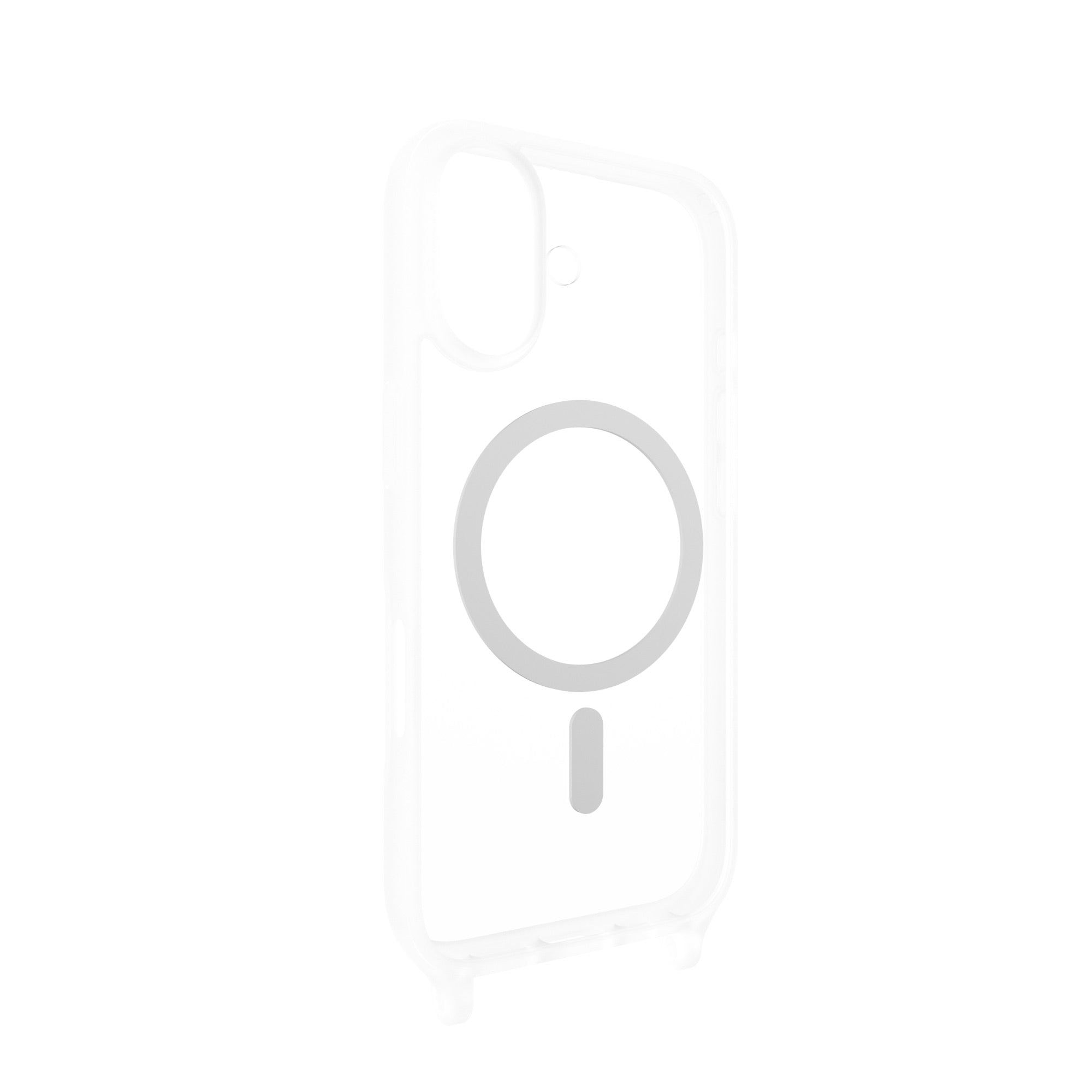 MAGEASY ROAM M MagSafe Crossbody Lanyard Case for iPhone 17 - Transparent Black