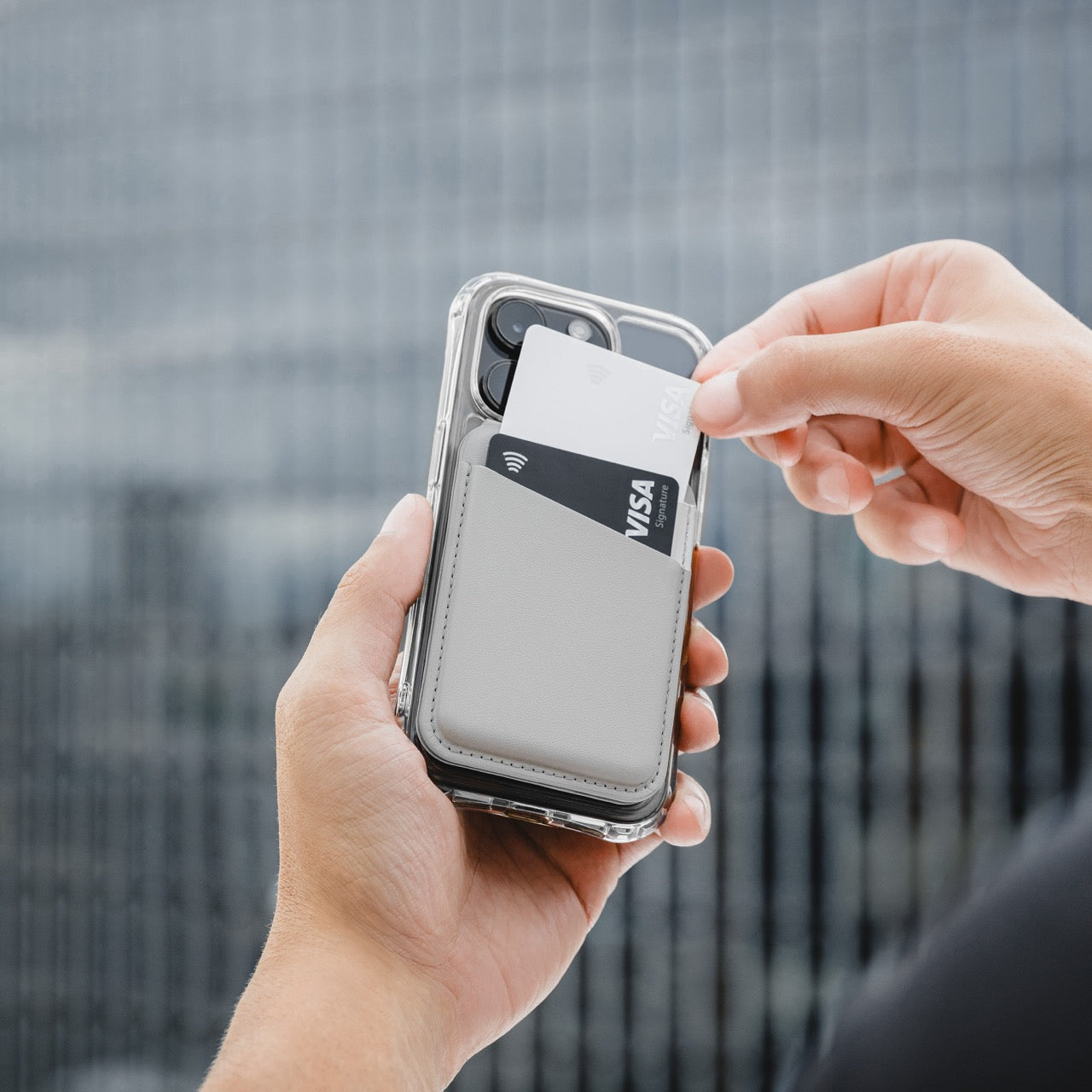 Mageasy Snap Stand Wallet MagSafe Card Holder with Stand – RFID Blocking - Black