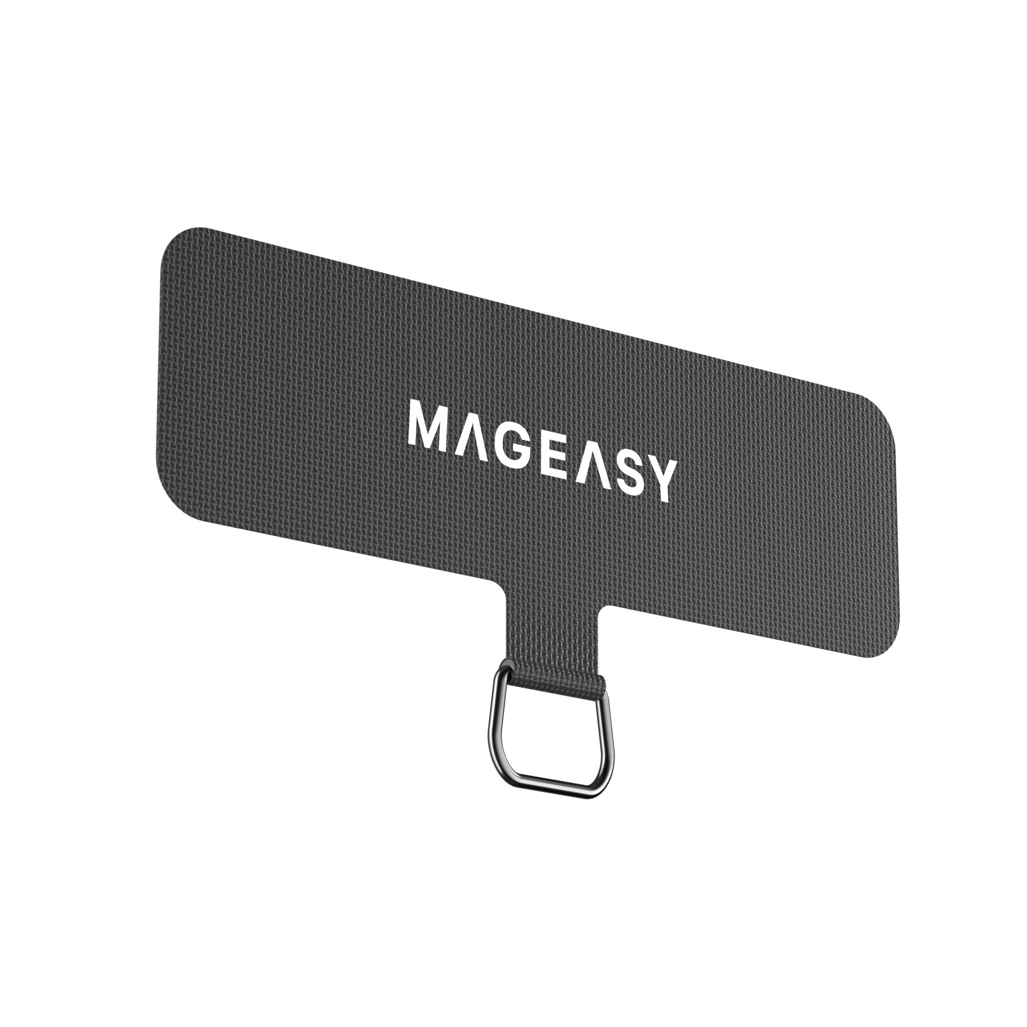 MAGEASY Universal Strap Card – Ultra-Thin Phone Lanyard Adapter for iPhone & Android -Black
