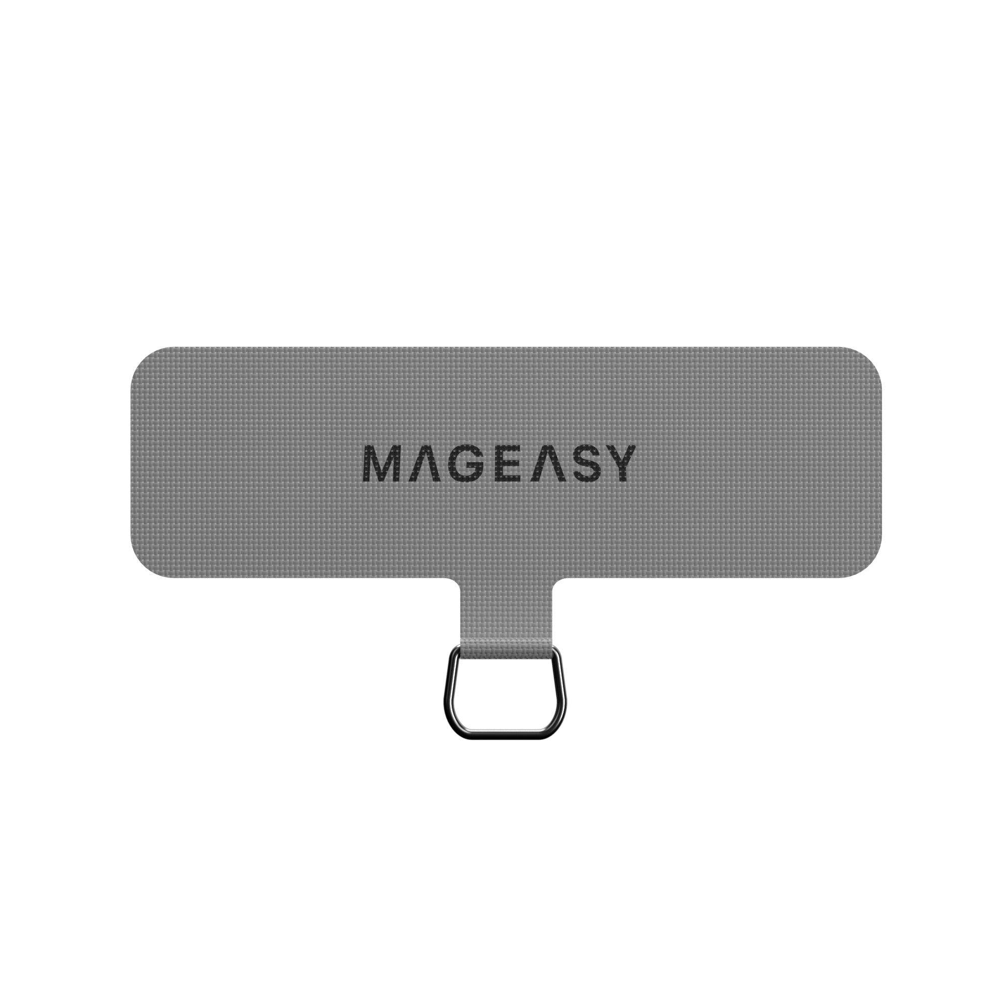 Mageasy Universal Strap Card – Ultra-Thin Phone Lanyard Adapter for iPhone & Android -Gray