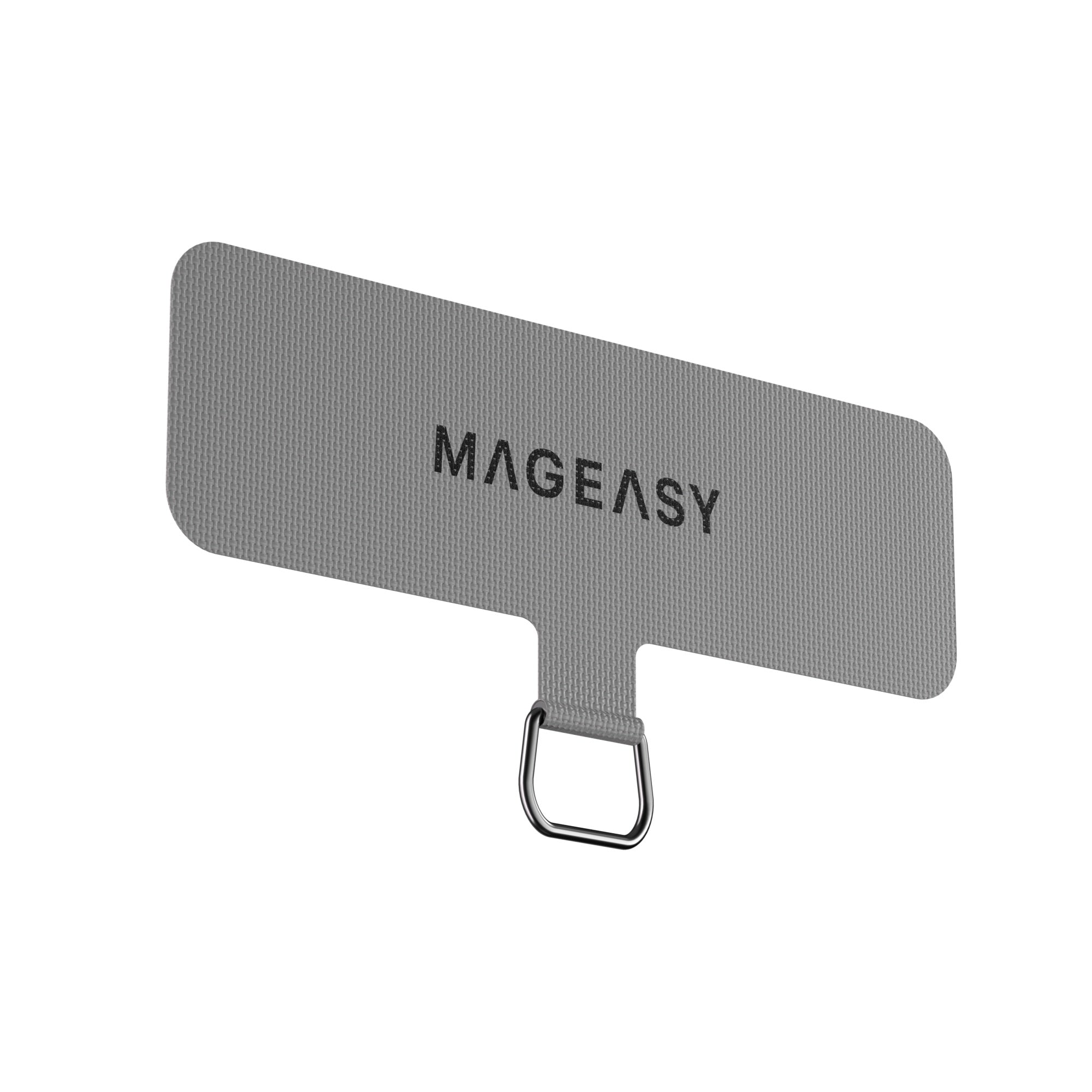 MAGEASY Universal Strap Card – Ultra-Thin Phone Lanyard Adapter for iPhone & Android -Gray