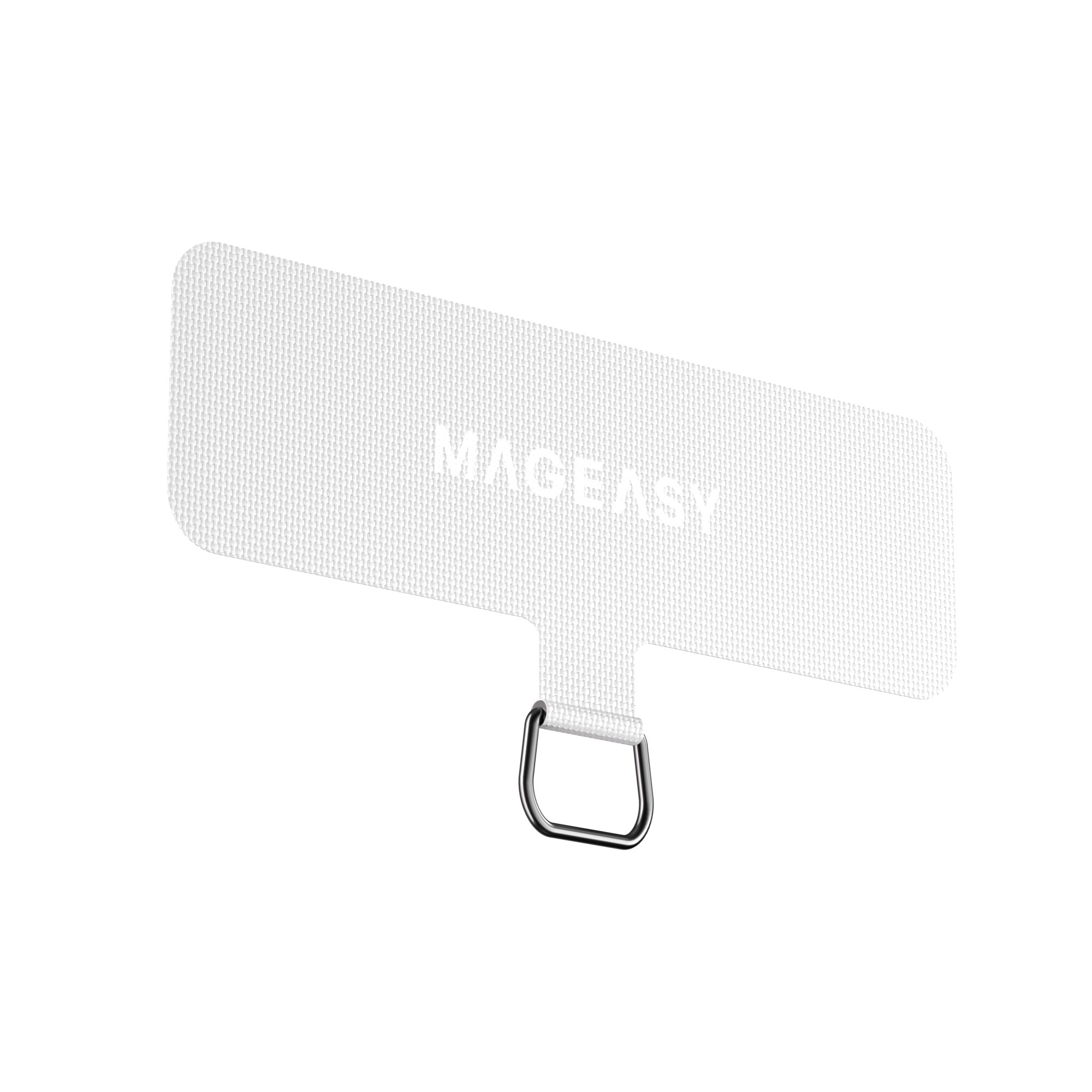 MAGEASY Universal Strap Card – Ultra-Thin Phone Lanyard Adapter for iPhone & Android -White