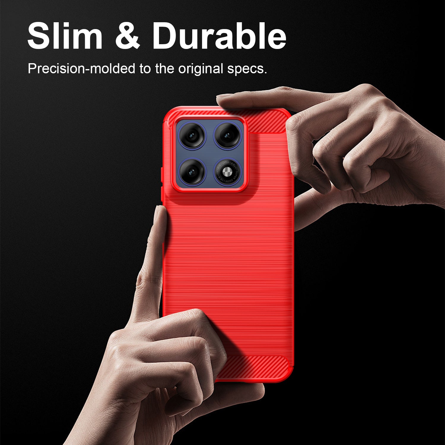 Samsung Edge 70 Pro Carbon Fibre TPU Case Slim Shockproof Cover Red
