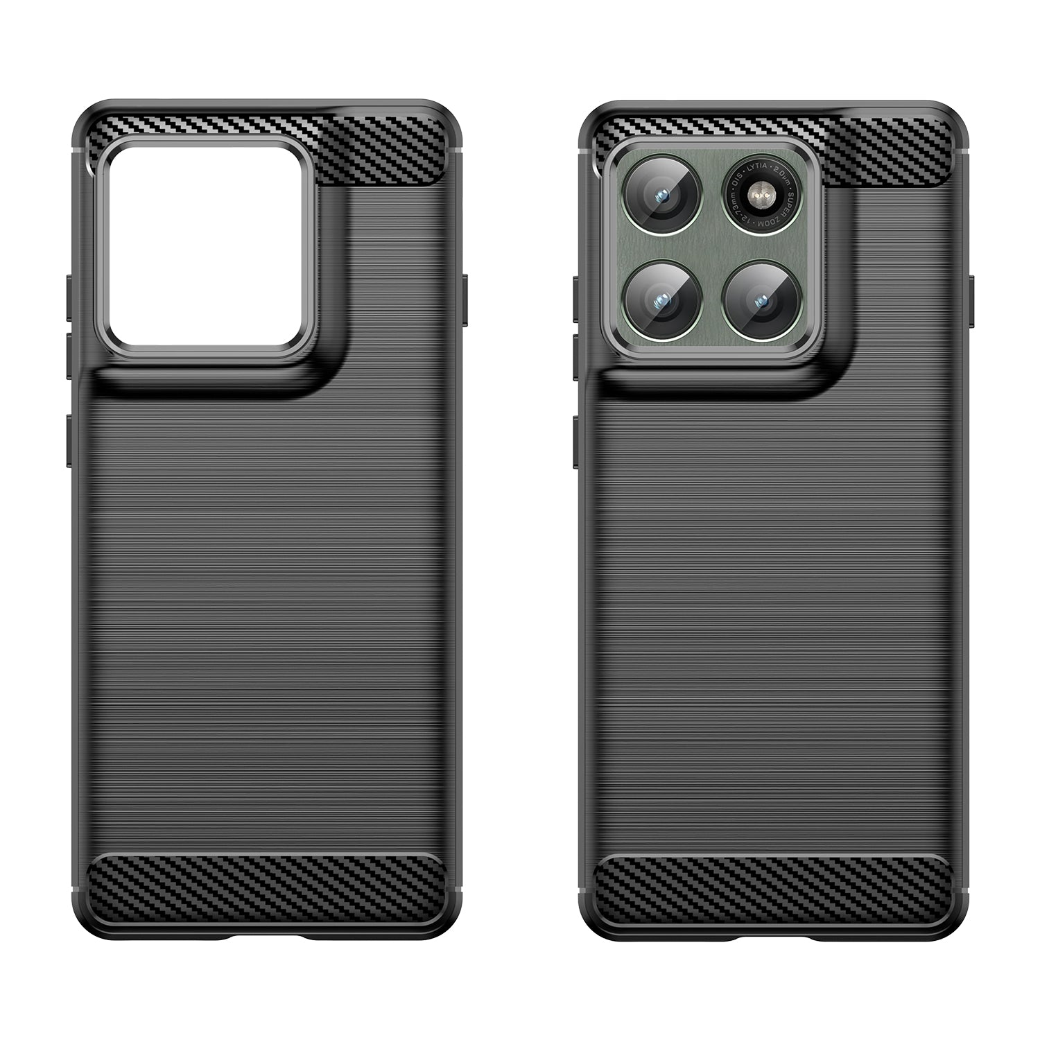 Moto Edge 60Pro Carbon Fibre TPU Case Slim Shockproof Cover Black