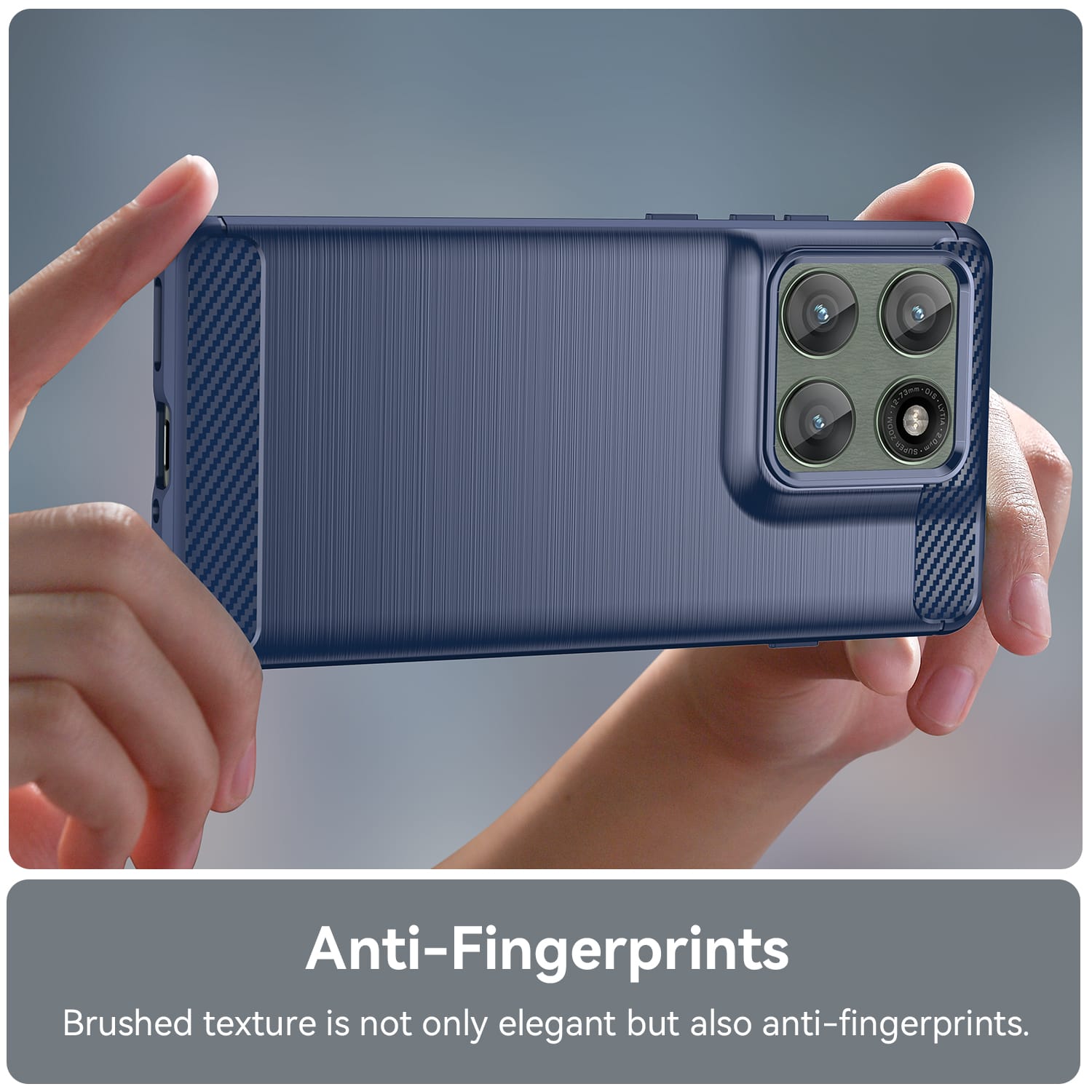 Moto Edge 60Pro Carbon Fibre TPU Case Slim Shockproof Cover Navy