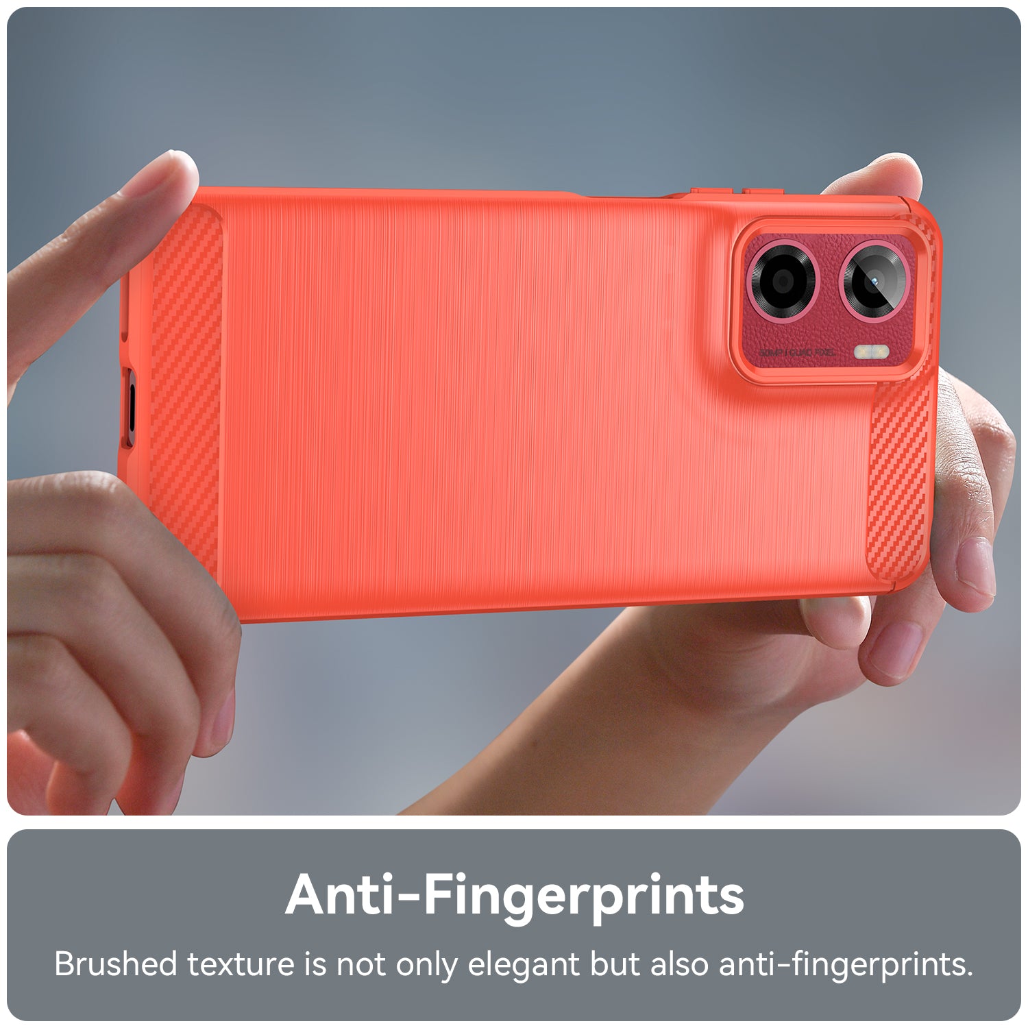 Motorola Moto G05 4G Carbon Fibre TPU Case Slim Shockproof Cover Red