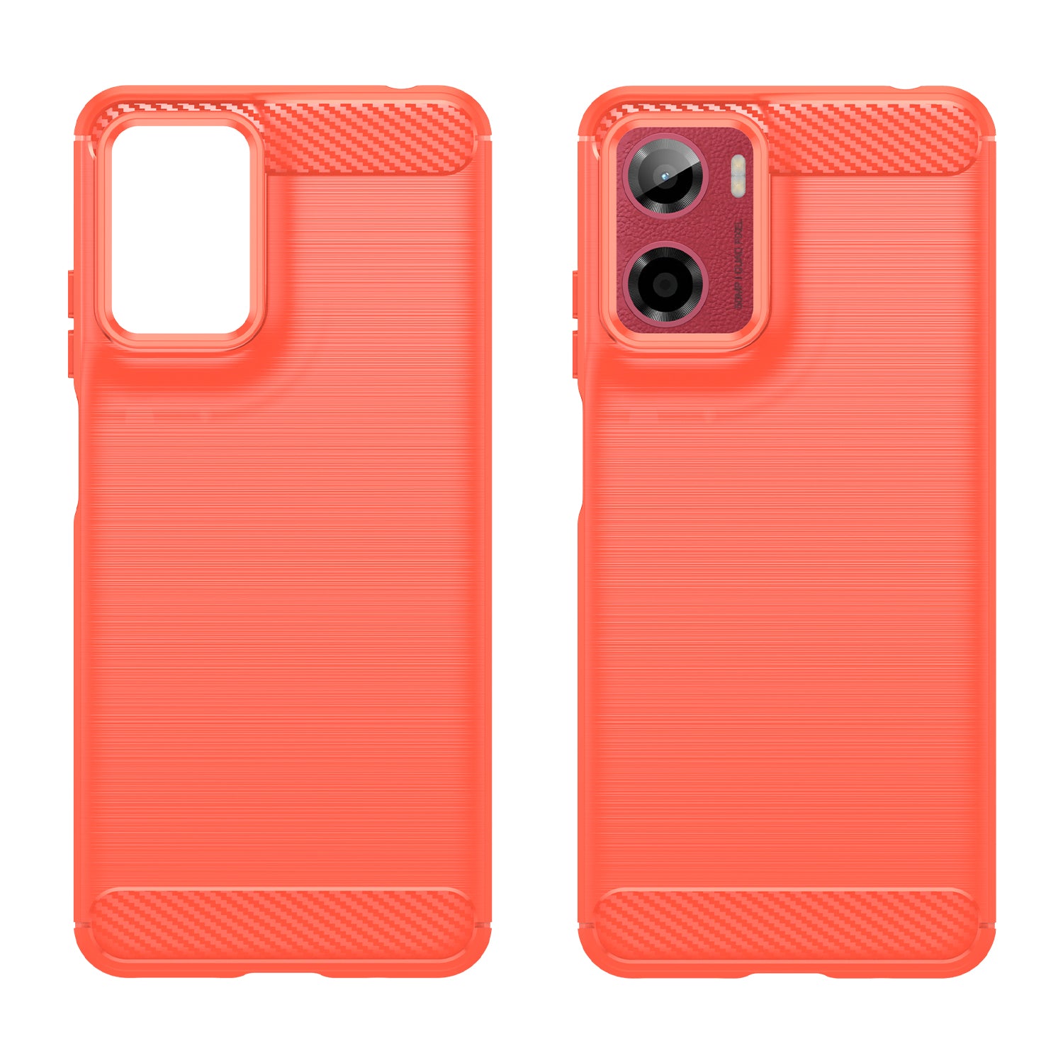 Motorola Moto G05 4G Carbon Fibre TPU Case Slim Shockproof Cover Red