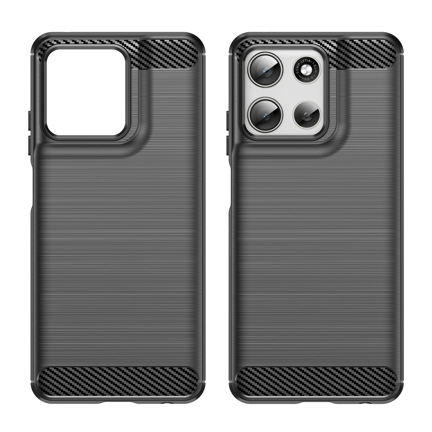 Moto G56 5G Carbon Fibre TPU Case Slim Shockproof Cover Black
