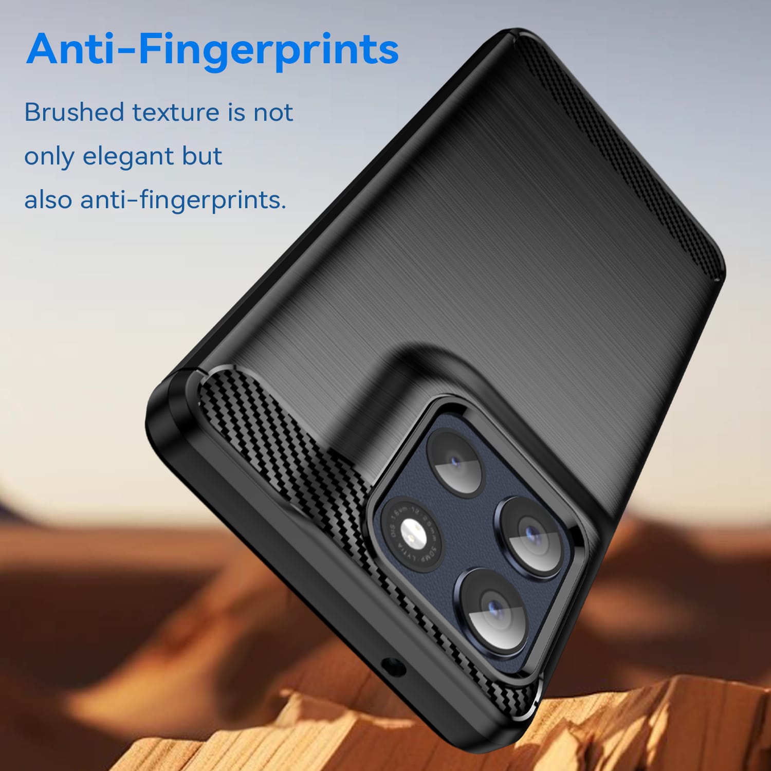 Moto G86 5G Carbon Fibre TPU Case Slim Shockproof Cover Black