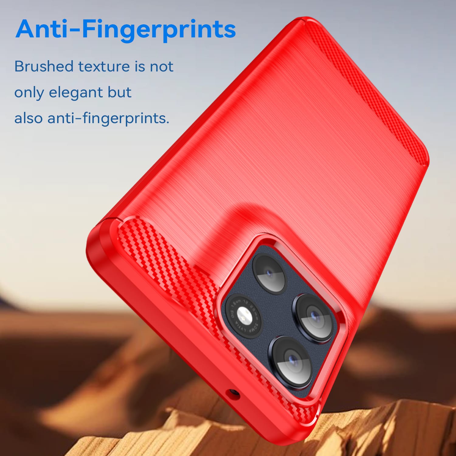 Moto G86 5G Carbon Fibre TPU Case Slim Shockproof Cover Red