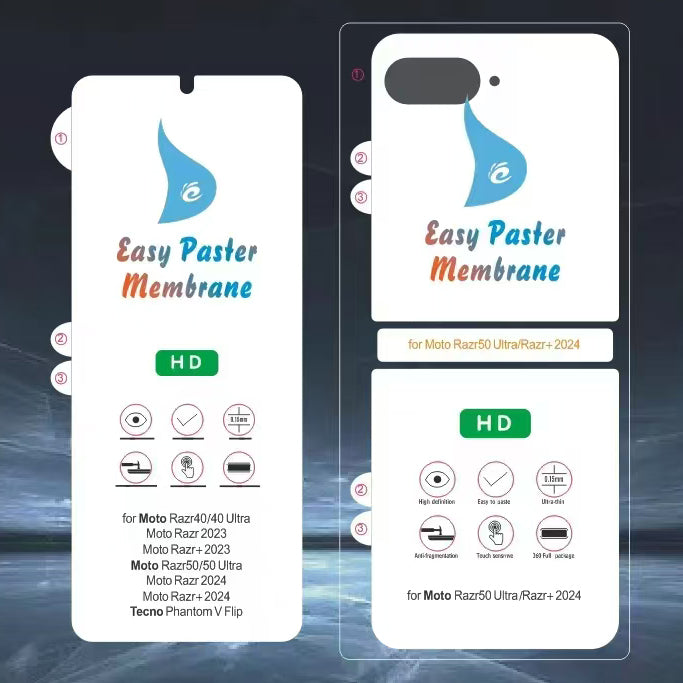 Motorola Moto Razr 60 ultra Hydrogel Screen Protector (Whole Sets)