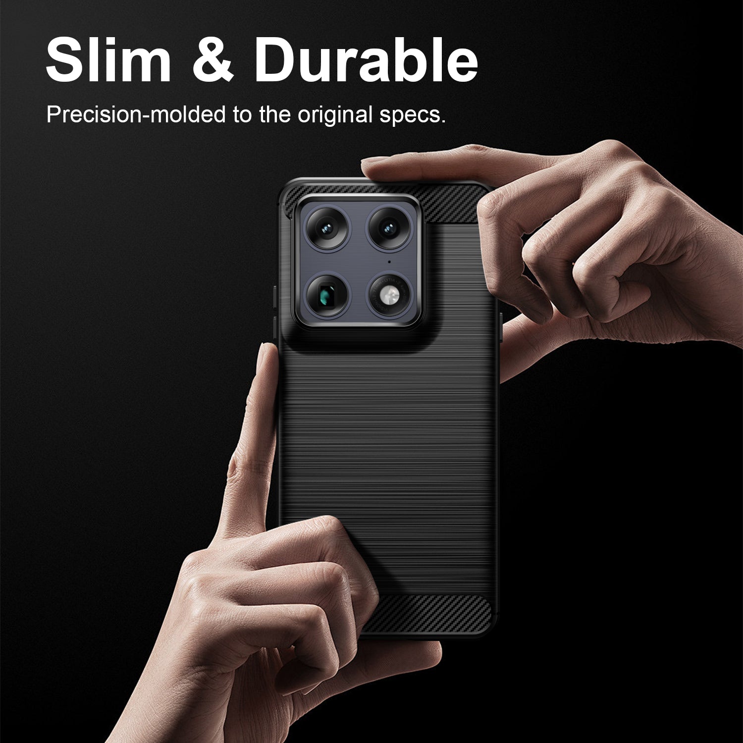Motorola Signature Carbon Fibre TPU Case Slim Shockproof Cover Black