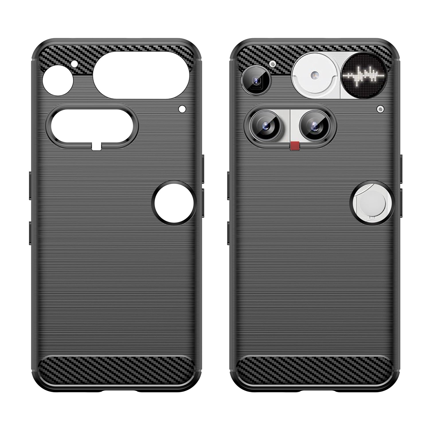 NOTHING Phone (3) Carbon Fibre TPU Case Slim Shockproof Cover Black