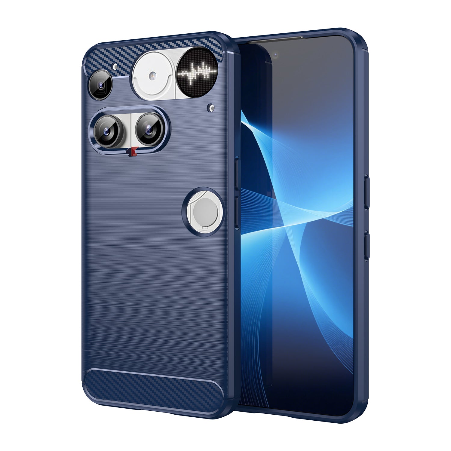 NOTHING Phone (3) Carbon Fibre TPU Case Slim Shockproof Cover Navy