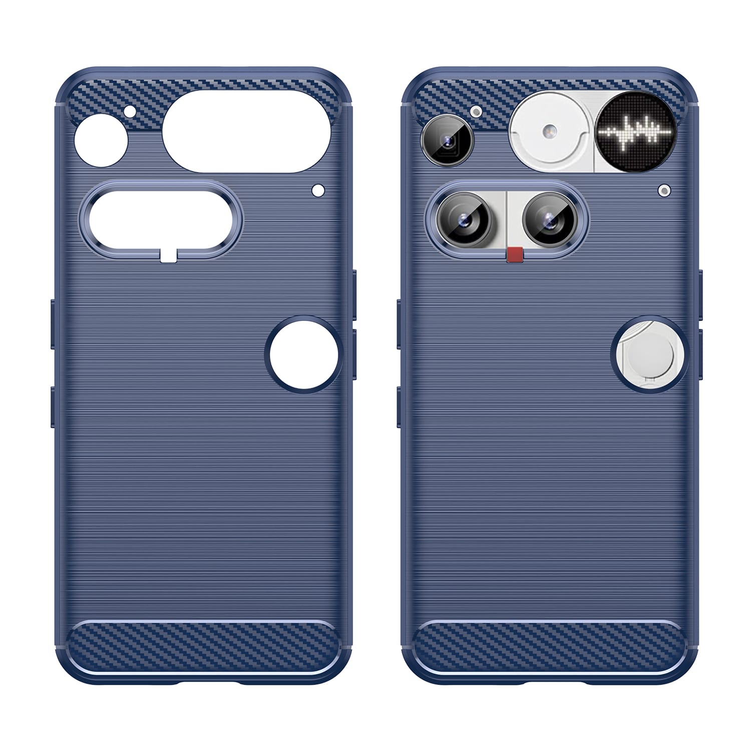 NOTHING Phone (3) Carbon Fibre TPU Case Slim Shockproof Cover Navy
