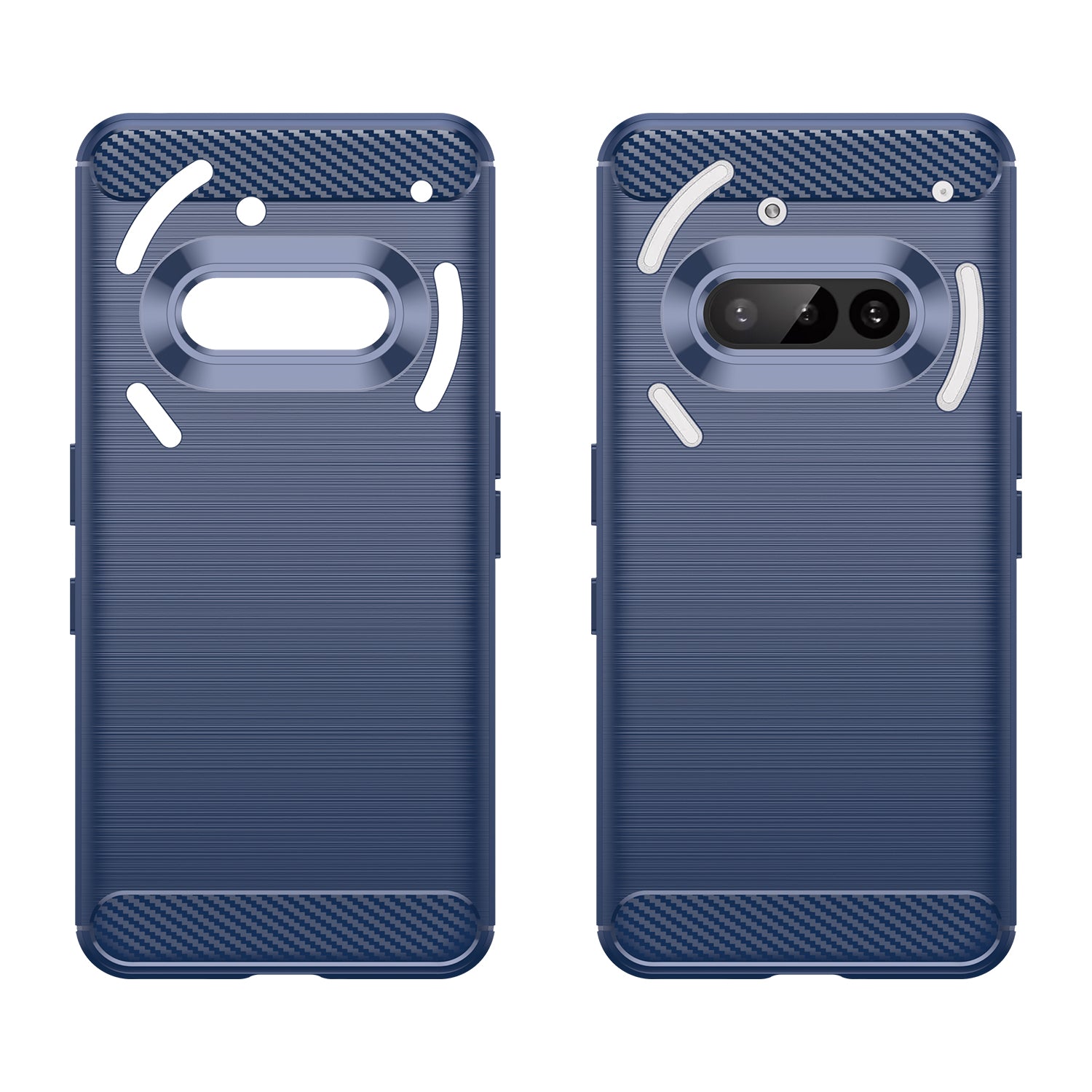 Nothing Phone (3a) Carbon Fibre TPU Case Slim Shockproof Cover Navy