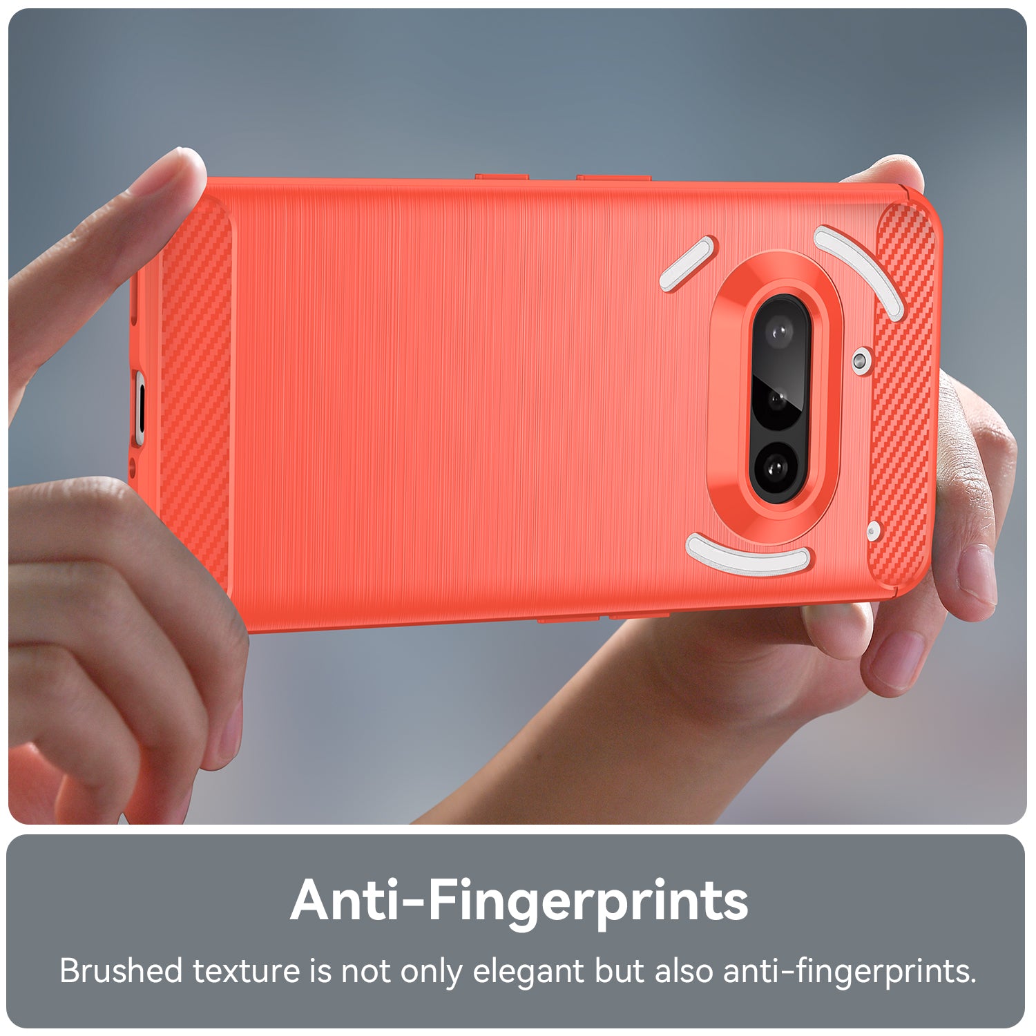 Nothing Phone (3a) Carbon Fibre TPU Case Slim Shockproof Cover Red